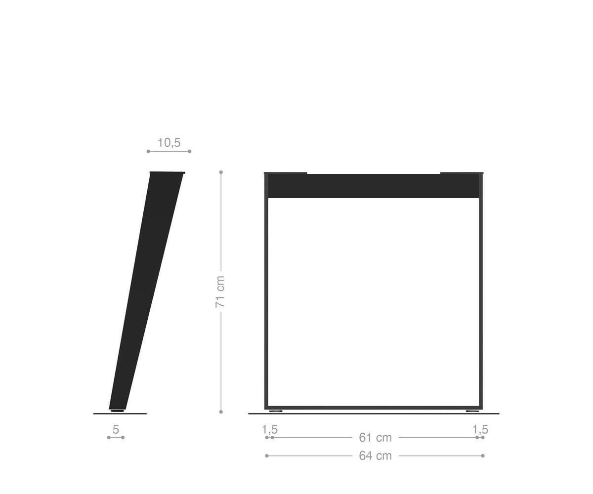 Основа за маса Наклонен (комплект от 2) LEER 3