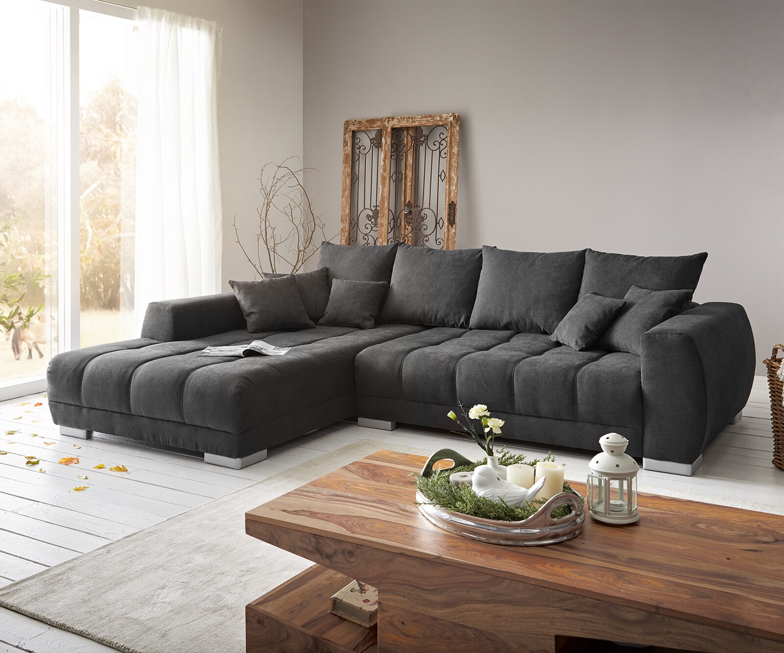 Wohnlandschaft Josea 300x220 cm mit Recamiere  4