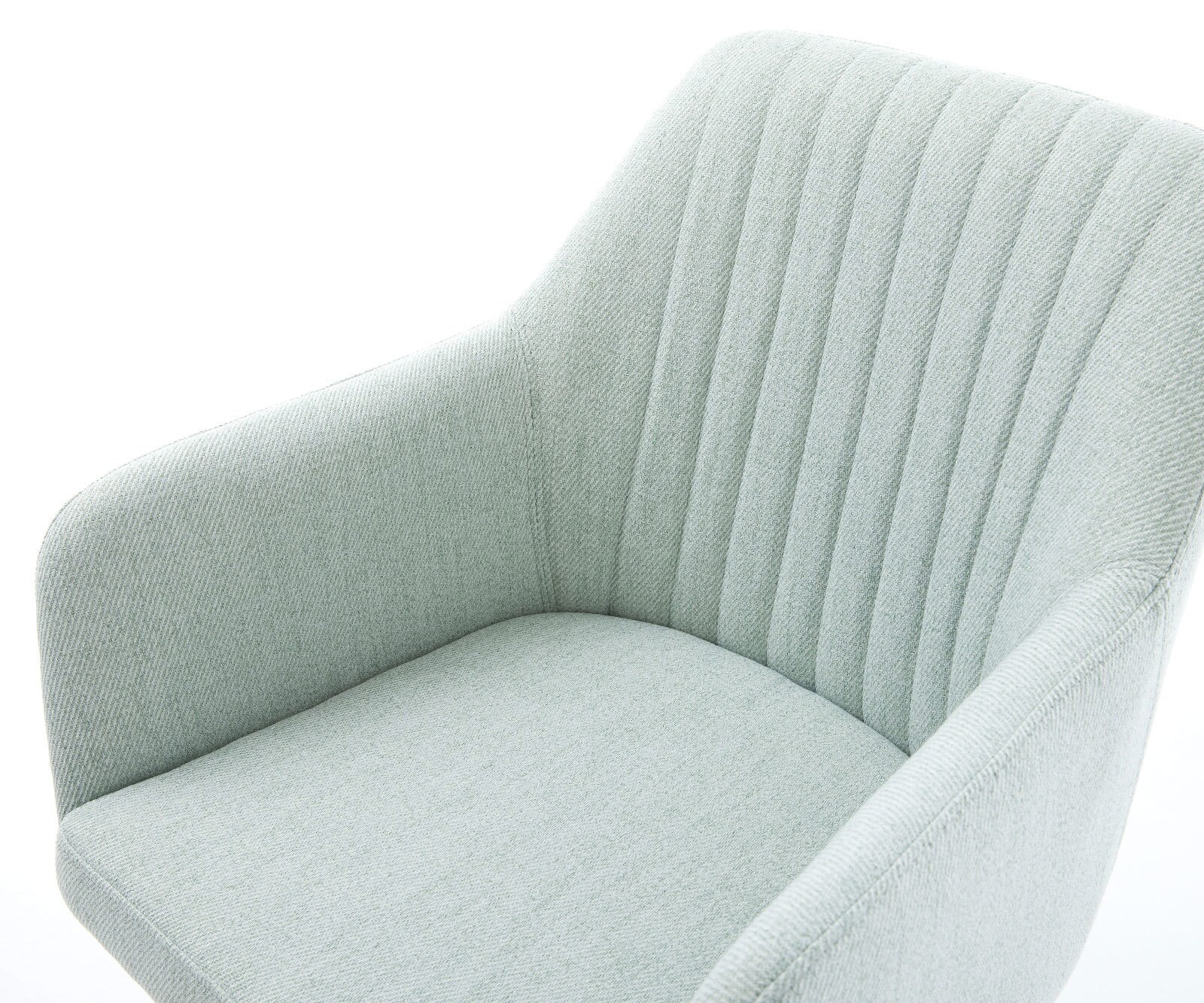 Въртящ се стол Greg-Flex Stripes Mint Кръстосана рамка широка Неръждаема стомана Въртене на 360° Люлееща се функция Ядро от джобни пружини 3