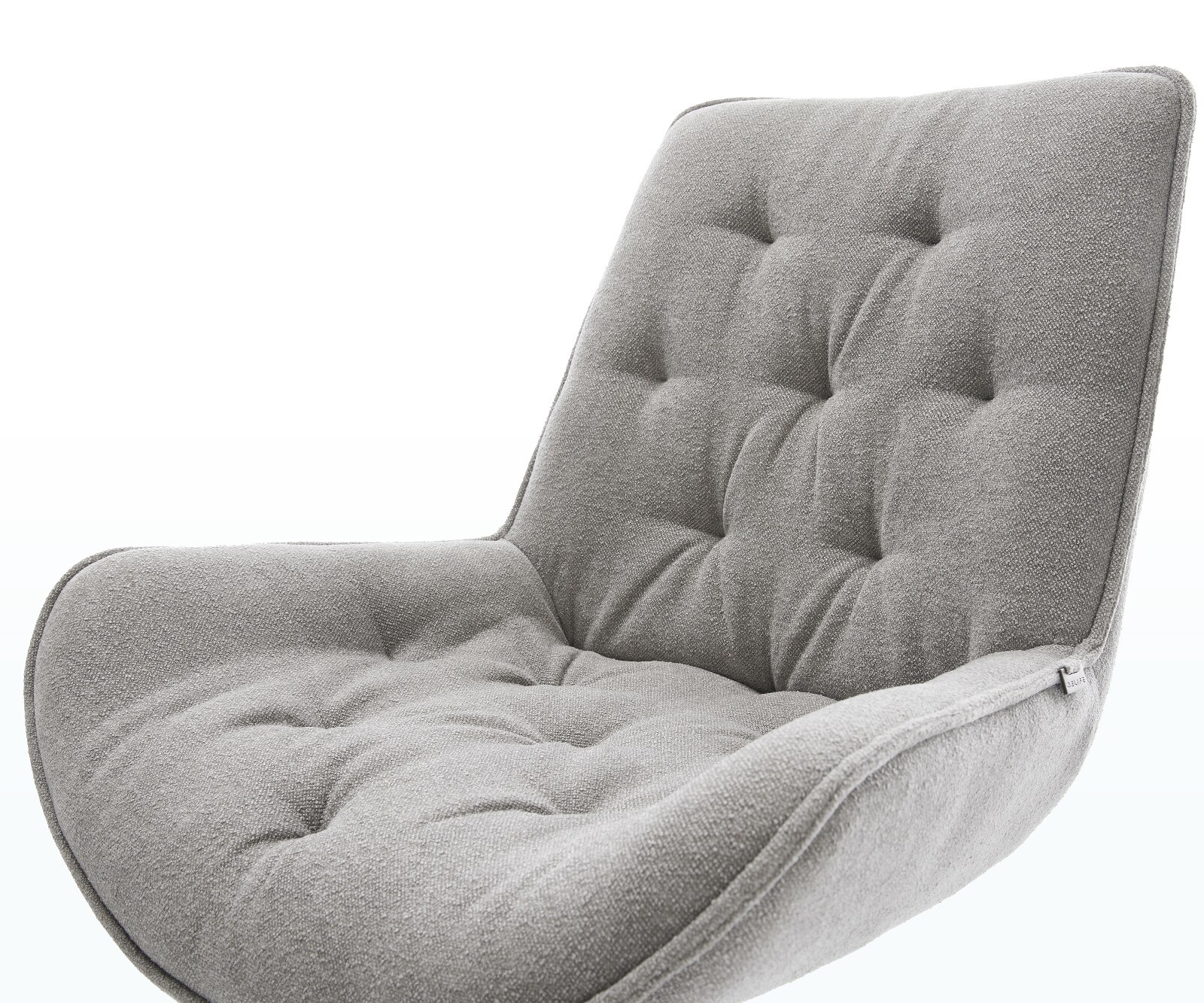 Конзолен стол Taimi-Flex текстурирана тъкан меко сиво конзолен стол плосък от неръждаема стомана 3