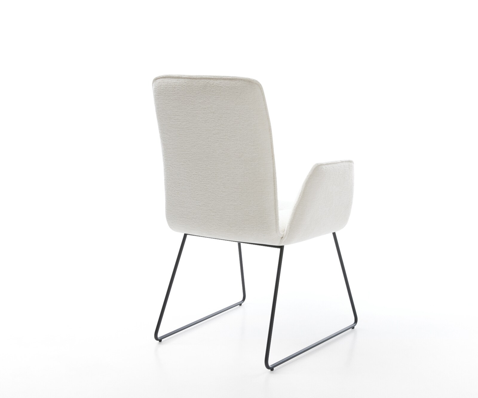 Трапезен стол Vinja-Flex Bouclé Soft Beige Основа за шейни черна 5