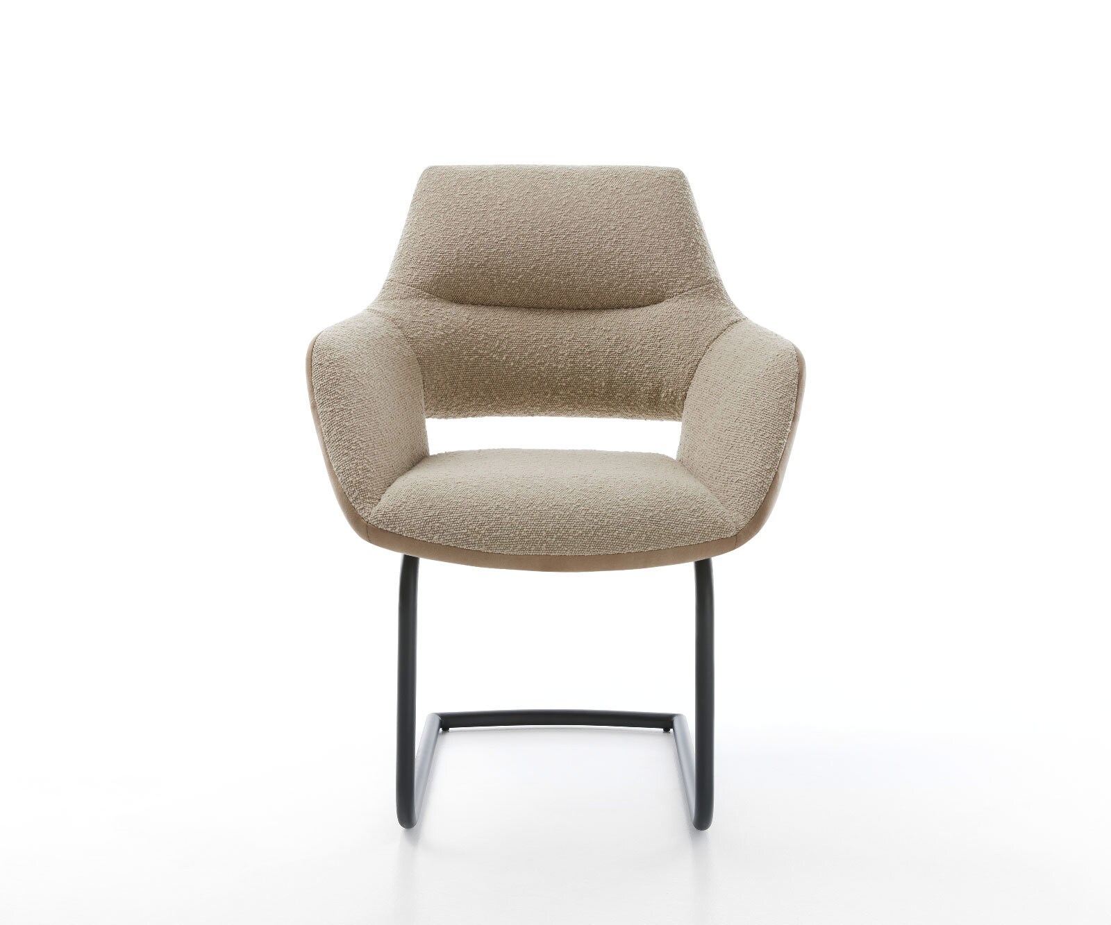 Yago-Flex конзолен стол с подлакътници Материал микс кал Конзолен стол кръгъл черен 2