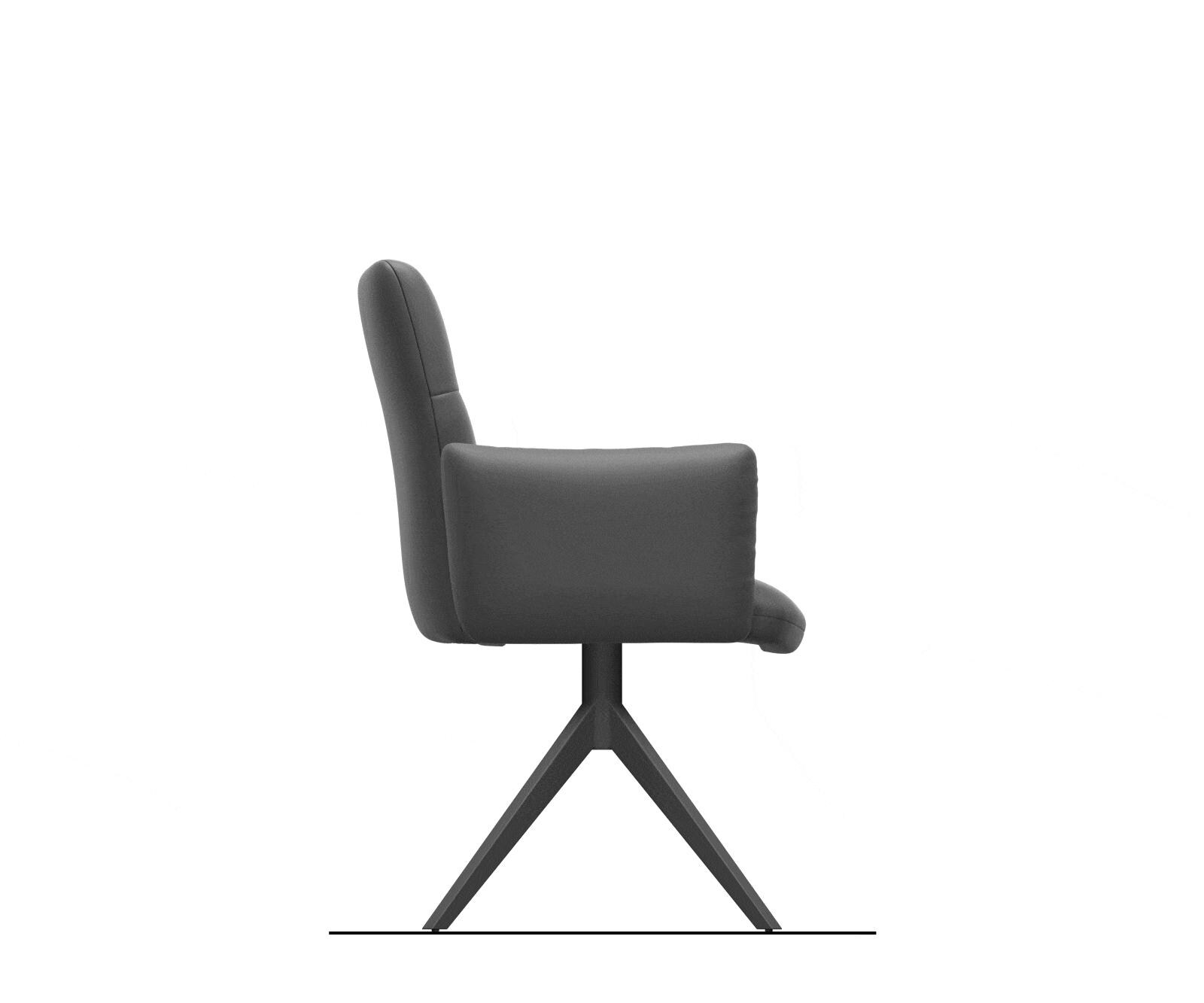 Врътящ се стол с подлакътници Шенил Маслина Конус крак плосък Черен 360° въртящ се Люлеещ се Покет пружина Jova-Flex 9