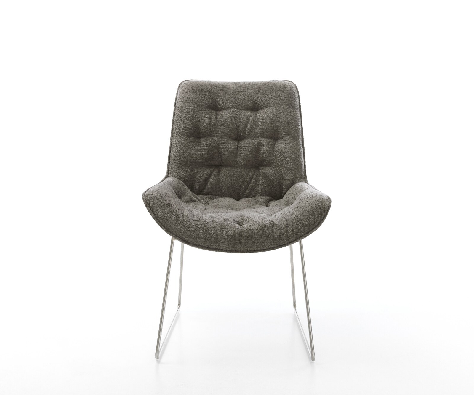 Стол за хранене Taimi-Flex Bouclé Soft Mud Основа за шейни от неръждаема стомана 1