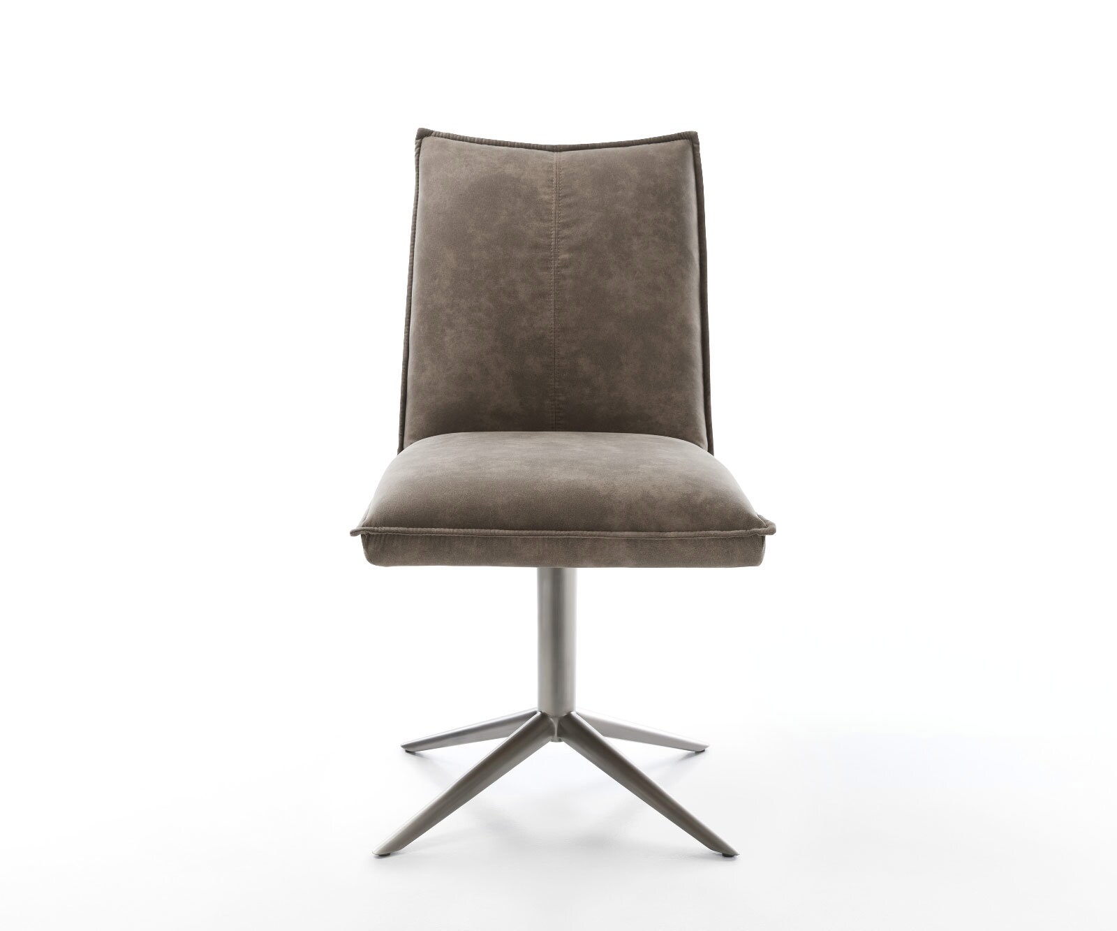 Въртящ се стол Lelio-Flex микрофибър сив цвят винтидж основа графит 360° въртяща се люлееща се функция сърцевина от джобни пружини 2