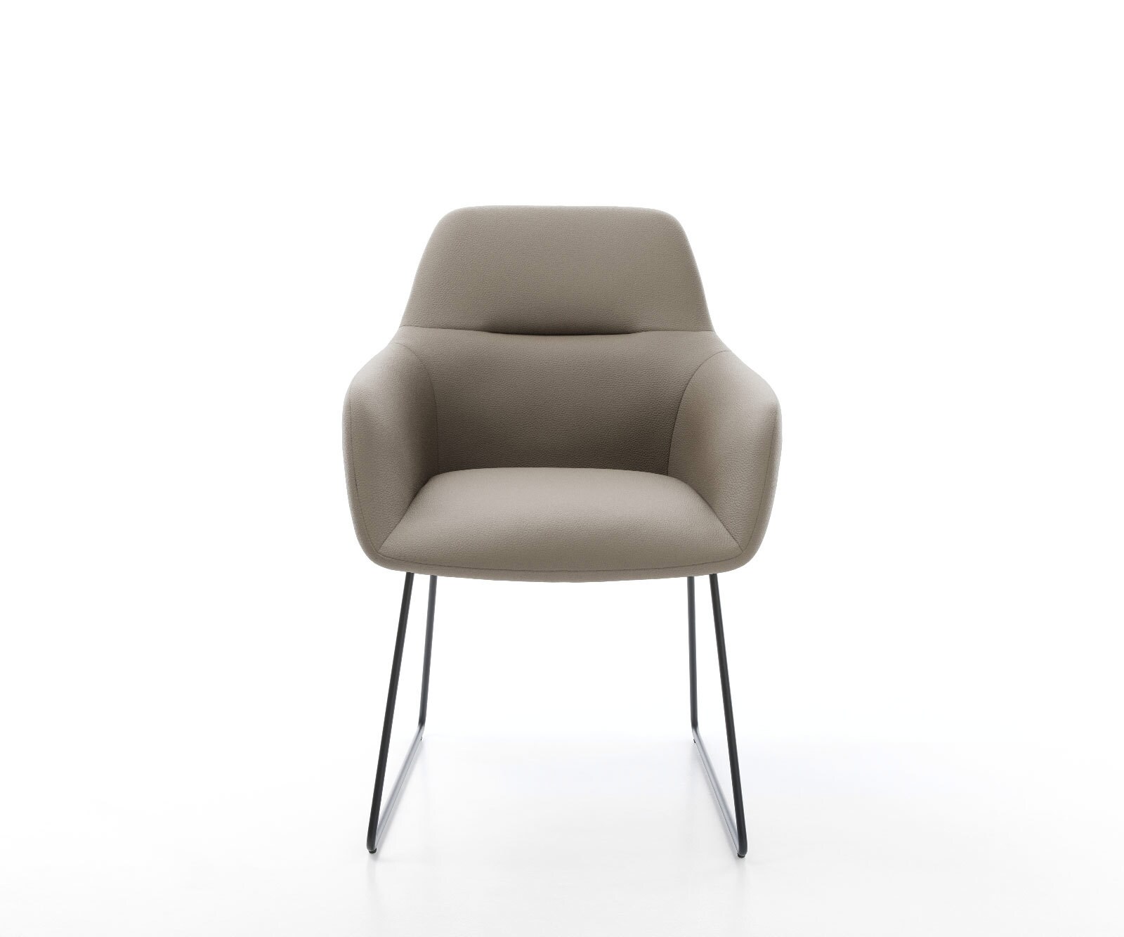 Стол Естествена кожа Кафяв Извити крака Черни Pejo-Flex 2