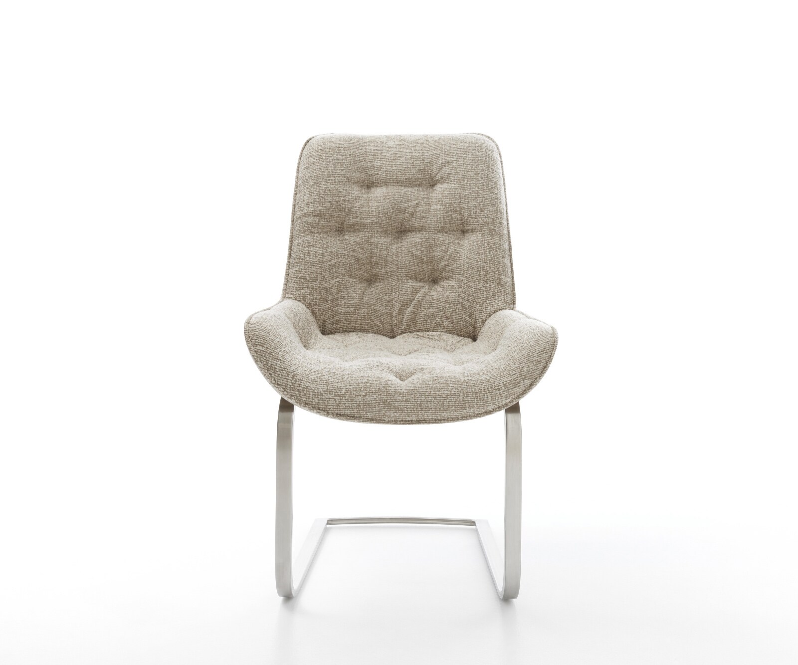 Конзолен стол Taimi-Flex Тъкан Soft Beige Конзолен стол плосък Неръждаема стомана 2