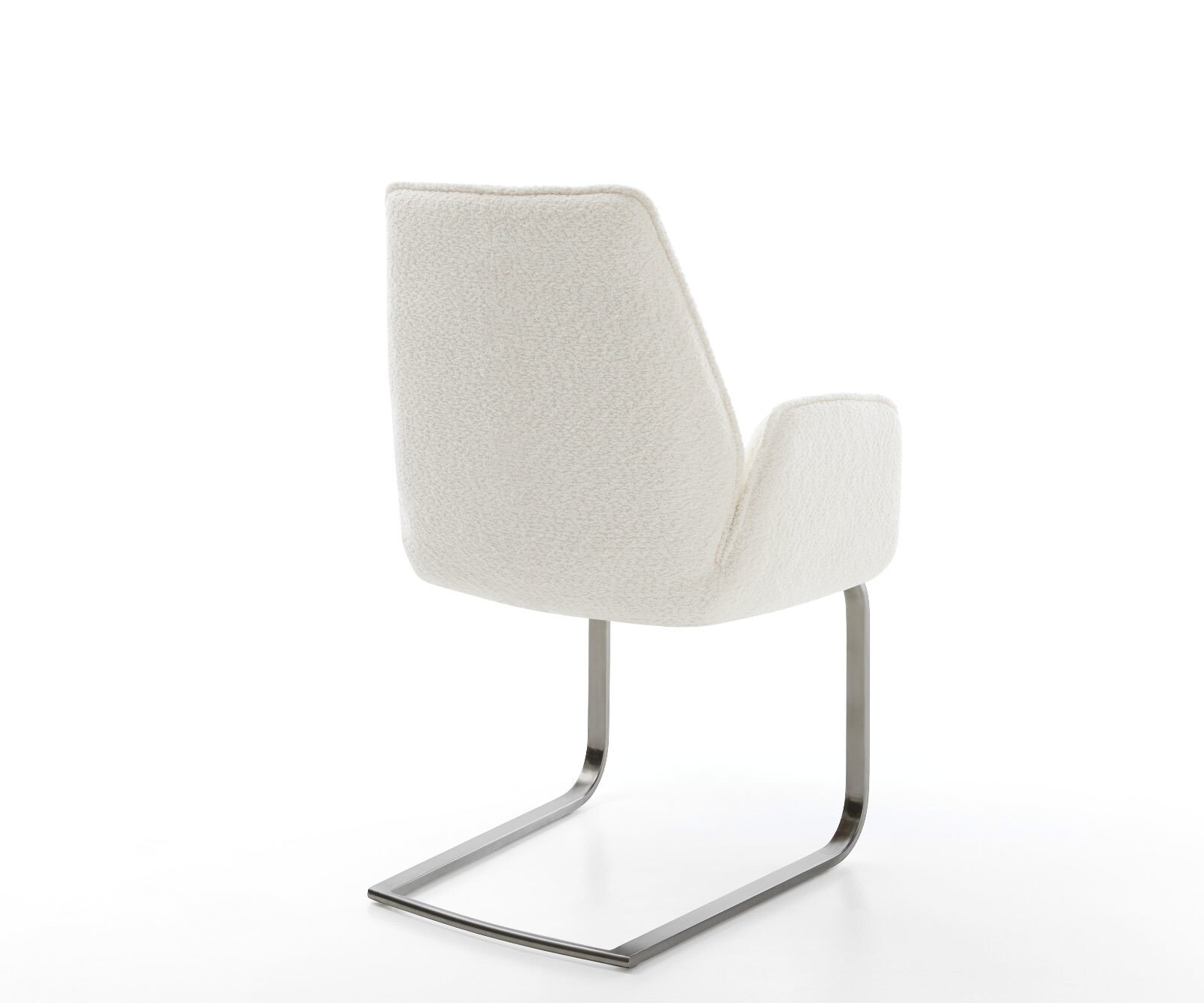 Конзолен стол Zoa-Flex Bouclé White Конзолен стол с плоска графитна сърцевина от джобни пружини 5