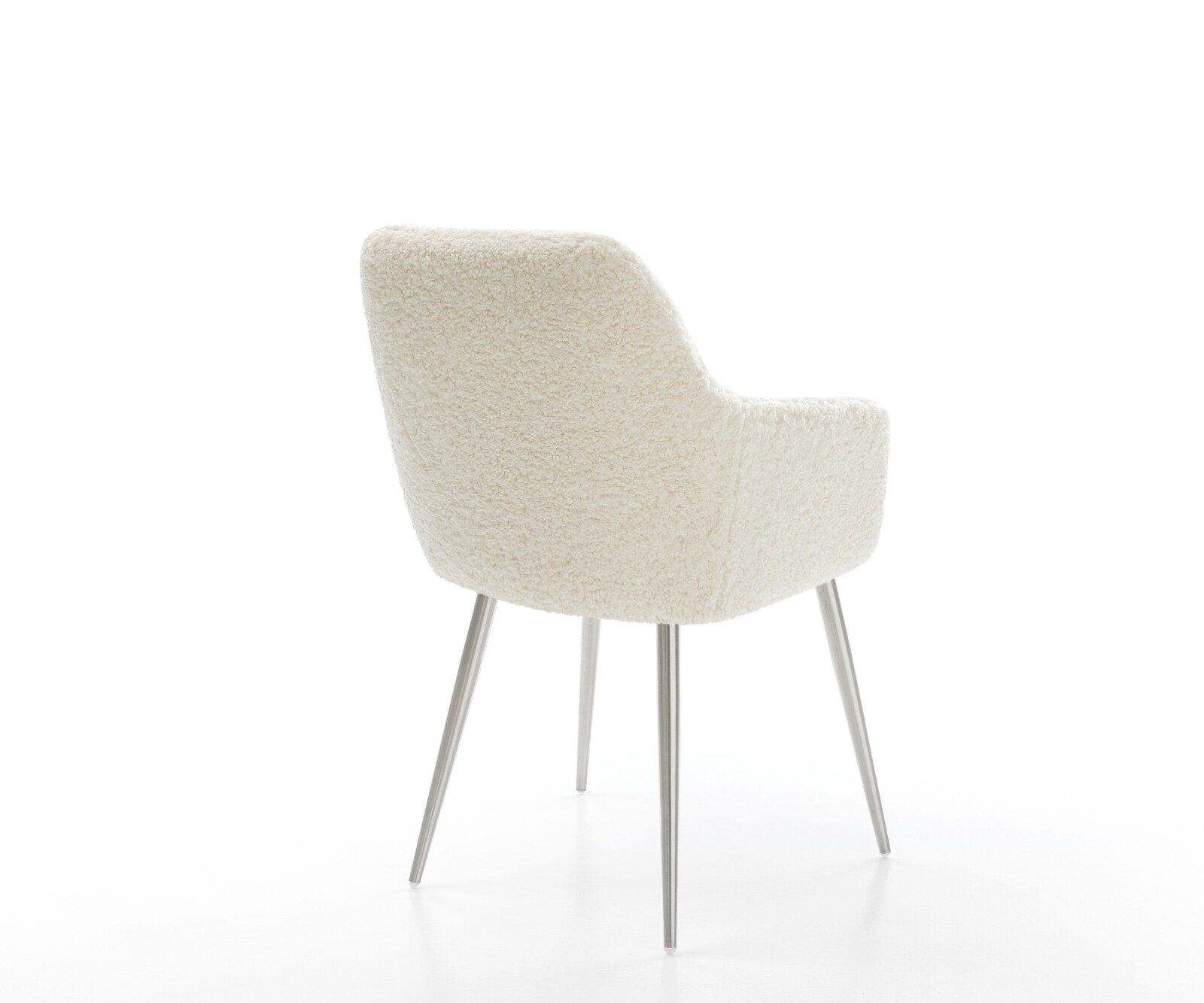 Стол за хранене Pejo-Flex teddy плат бежов 4-крака конусовидна сърцевина от джобни пружини от неръждаема стомана 5