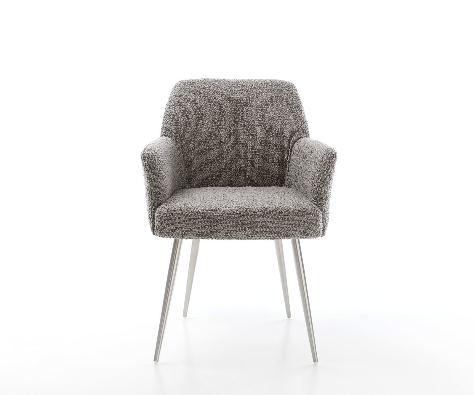 Стол Букле Сребристосив 4-крака Прави Неръждаема стомана Покет пружина Xana-Flex 2