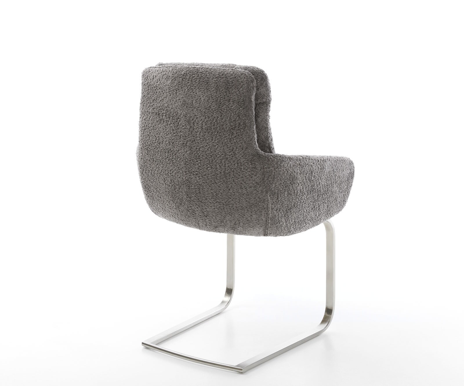 Люлеещ стол с подлакътници Букле Сив Конзолен крак плосък Неръждаема стомана Abelia-Flex 4 Люлеещ стол с подлакътници Букле Сив Конзолен крак плосък Неръждаема стомана Abelia-Flex 4