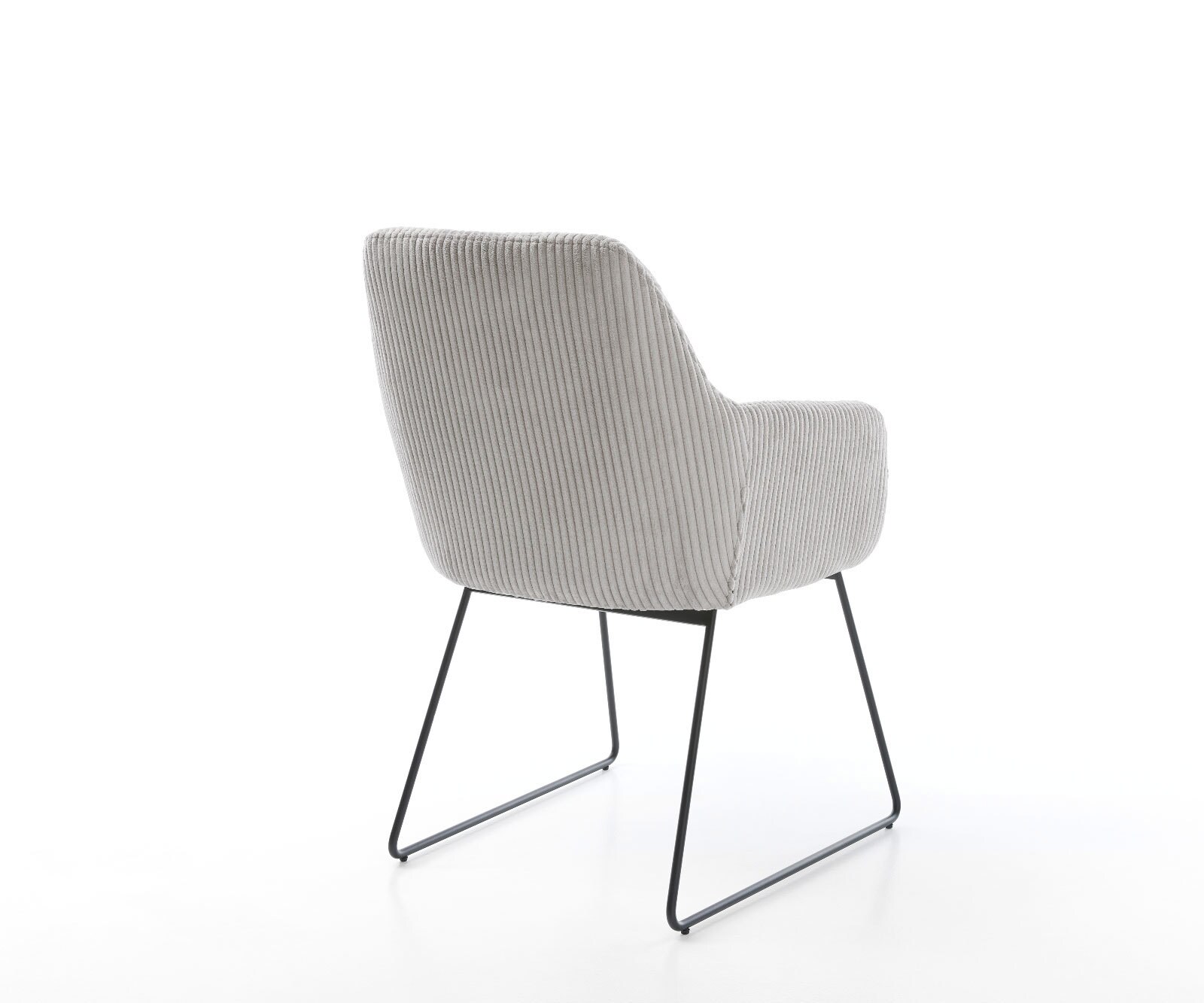 Стол Корд Сребристосив Извити крака Черни Pejo-Flex 4