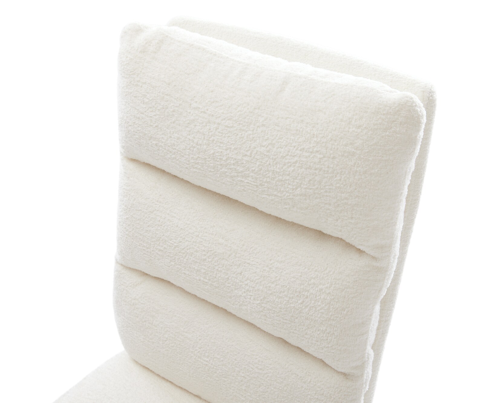 Въртящ се стол Pela-Flex Bouclé Soft Beige Кръстосана рамка широка Черно 360° въртене Люлееща се функция Ядро от джобни пружини 4