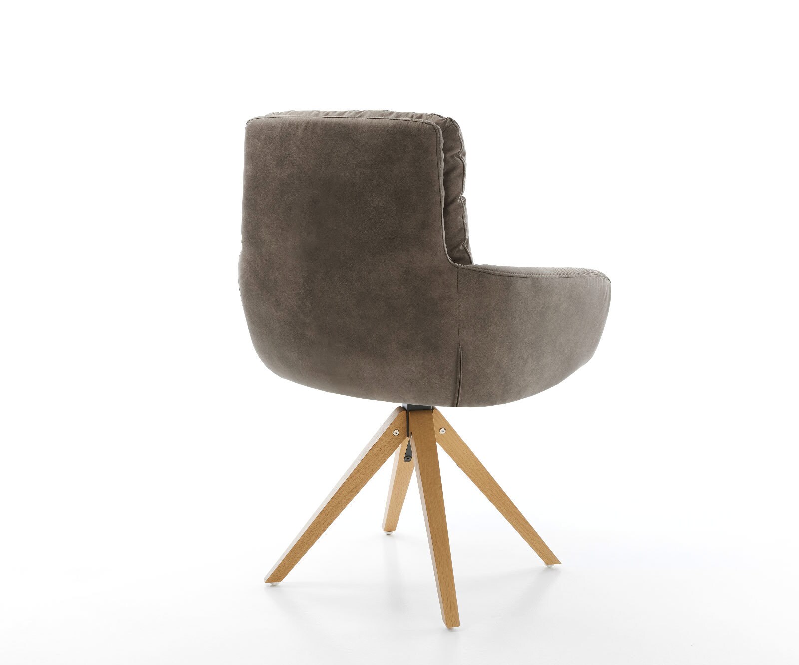 Врътящ се стол с подлакътници Таупе Винтидж Дървена рамка  180° въртящ се Abelia-Flex 4 Врътящ се стол с подлакътници Таупе Винтидж Дървена рамка  180° въртящ се Abelia-Flex 4