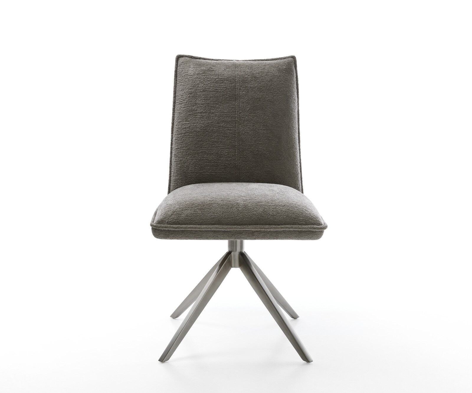 Въртящ се стол Lelio-Flex Bouclé Soft Mud Кръстосана рамка широка Графит Въртене на 360° Люлееща се функция Ядро от джобни пружини 2