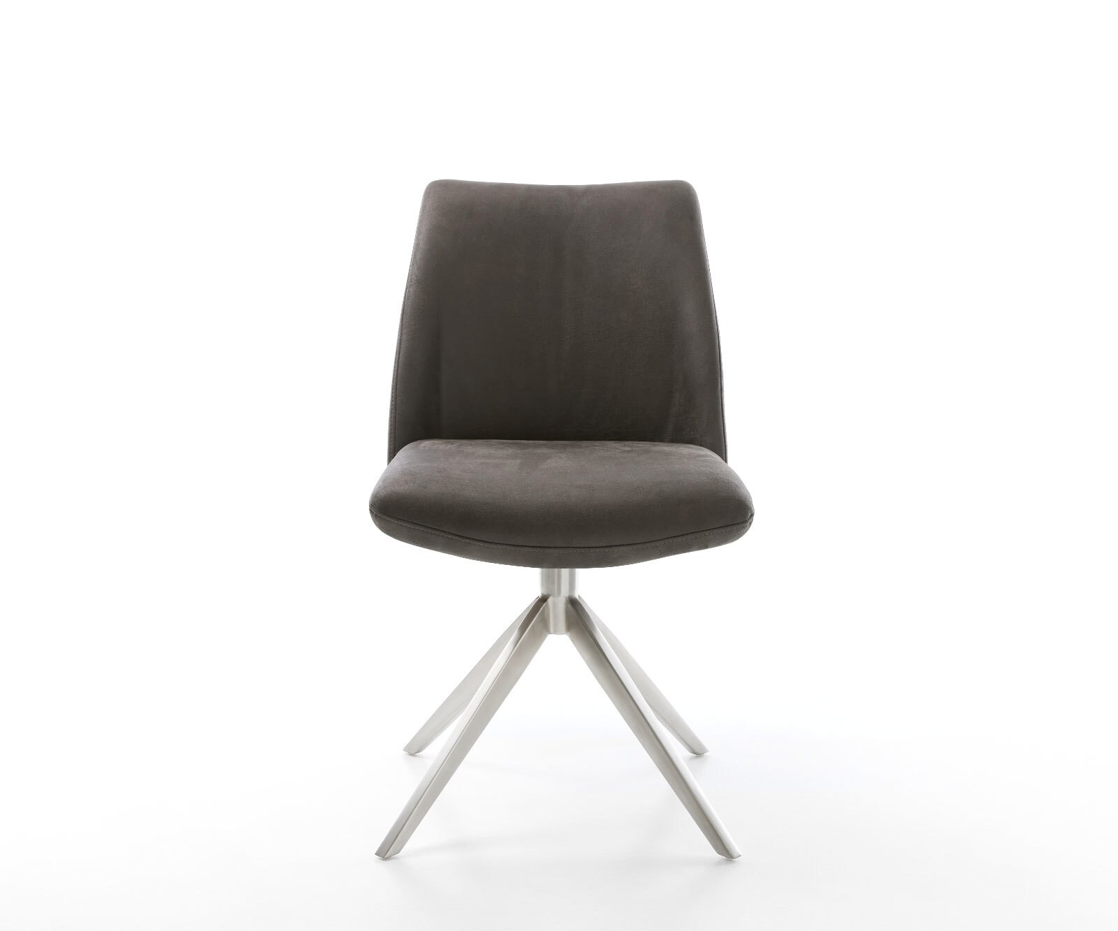 Въртящ се стол Elso-Flex микрофибър антрацит винтидж Кръстосана рамка широка неръждаема стомана 360° въртене Функция люлеене Ядро от джобни пружини 2