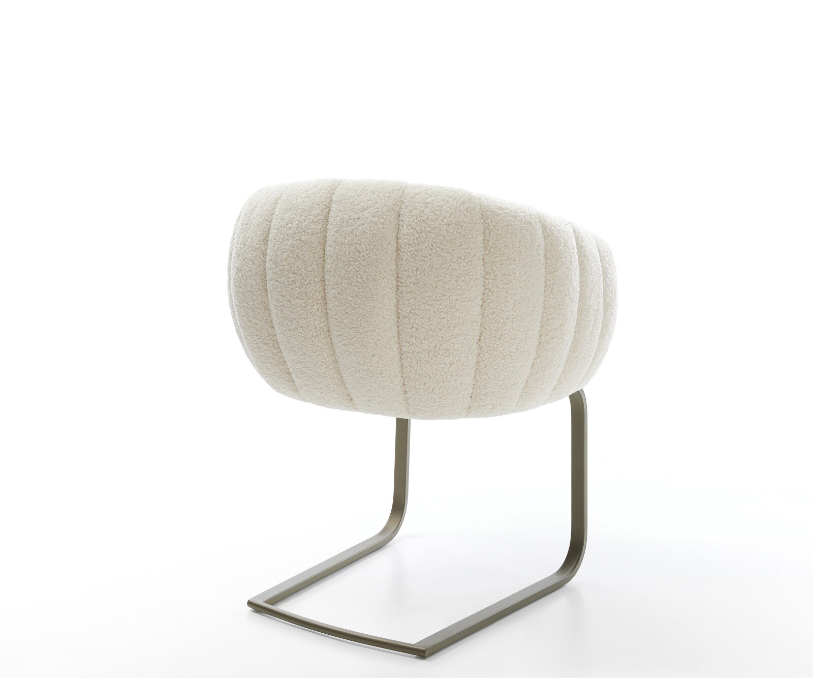 Конзолен стол Jada-Flex, teddy плат бежов стол, с конзола с плосък ефект покритие титаниев джоб пружинна сърцевина 4