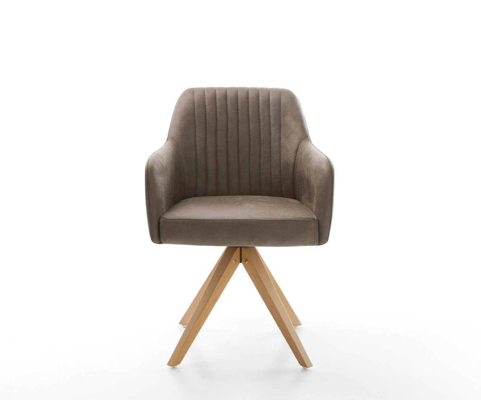 Врътящ се стол Таупе Винтидж Дървена рамка  180° въртящ се Greg-Flex 1 Врътящ се стол Таупе Винтидж Дървена рамка  180° въртящ се Greg-Flex 1