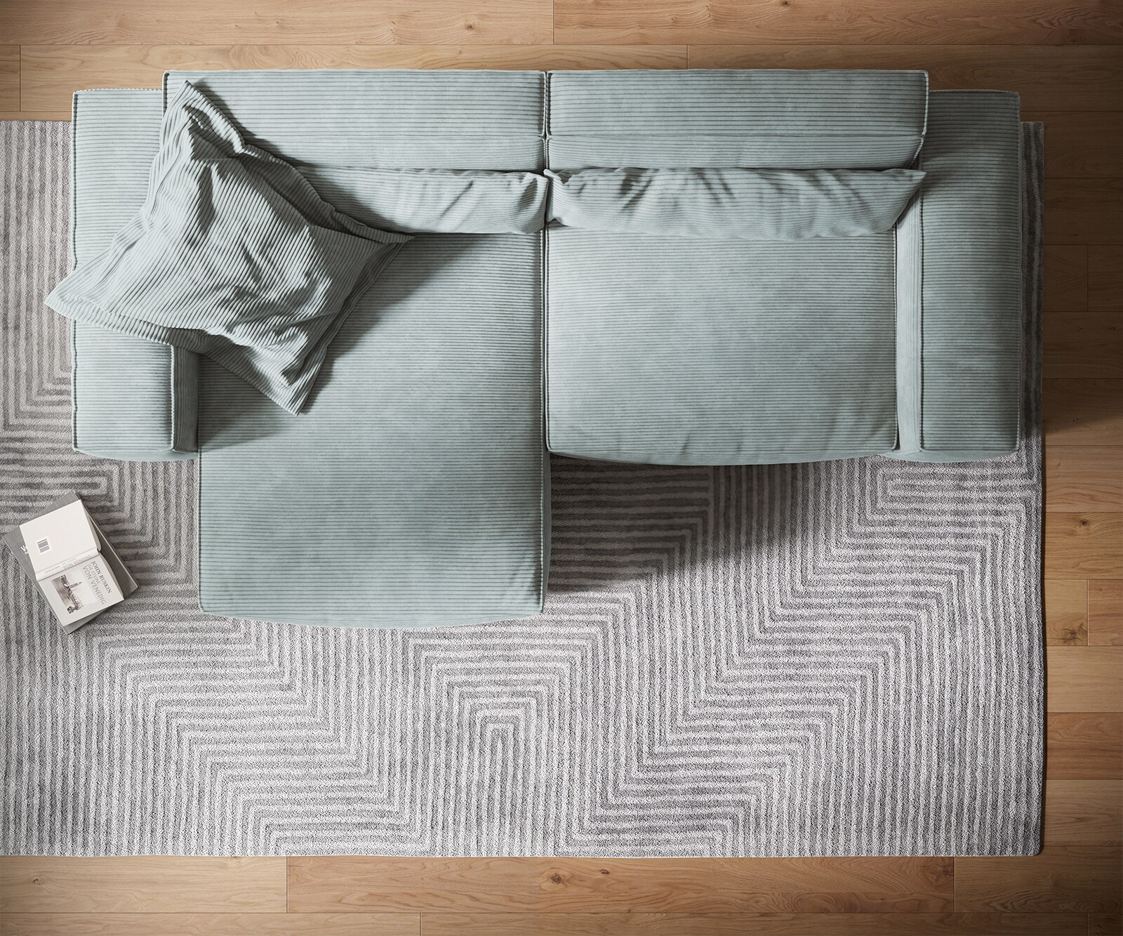 Ъглов диван XL 270x170 cm Корд Пастеленосин Варианти лежанка Sirpio 6