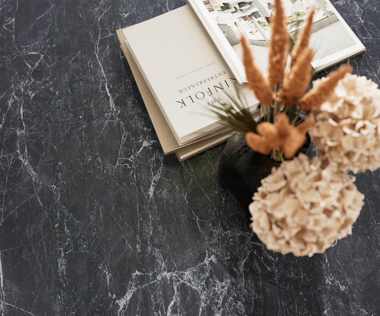 Маса 200-300x100 Keramik Laminam®Nero Greco Антрацит Spider плоска стомана Неръждаема стомана разтегателна Edge 4