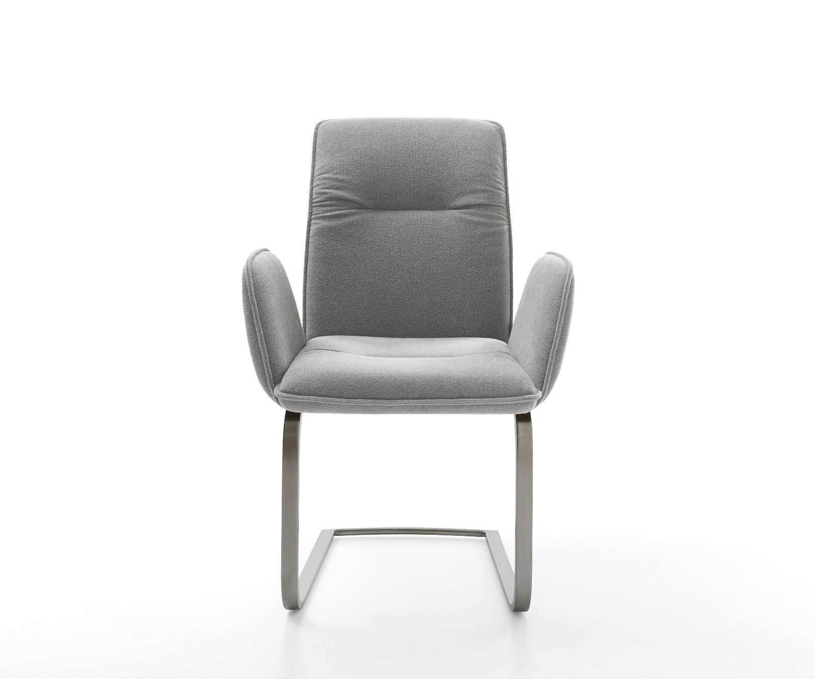 Конзолен стол Vinja-Flex текстурирана тъкан меко сиво Конзолен стол плосък графит 1