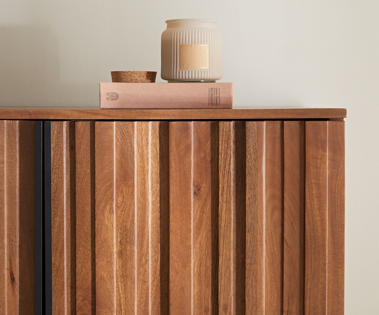 Висок шкаф 90x150 cm Манго Кафяв Метал Черен 2 Врати Sivela 2 Висок шкаф 90x150 cm Манго Кафяв Метал Черен 2 Врати Sivela 2