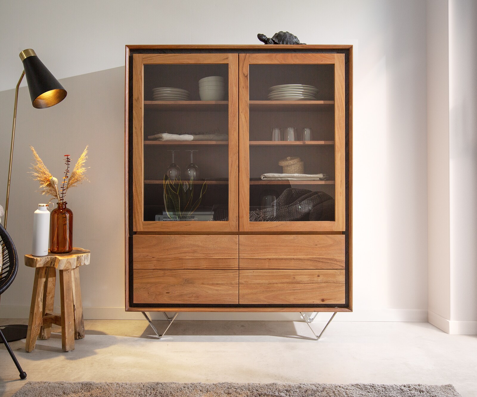 115x150 Акация Натурал 2 Врати 4 Чекмеджета каменен фурнир V-Крак Stonegrace 1  115x150 Акация Натурал 2 Врати 4 Чекмеджета каменен фурнир V-Крак Stonegrace 1