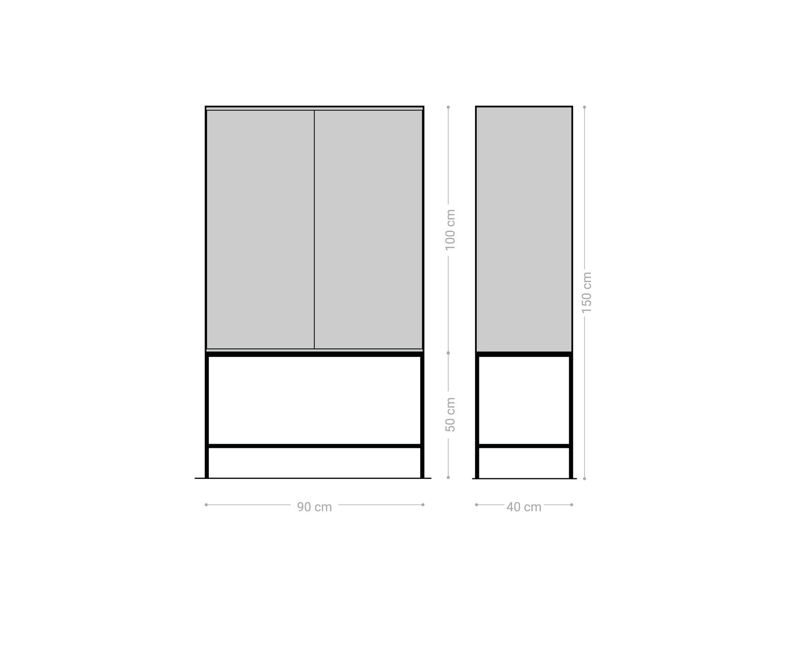 Висок шкаф 90x150 cm Манго Кафяв Метал Черен 2 Врати Sivela 5 Висок шкаф 90x150 cm Манго Кафяв Метал Черен 2 Врати Sivela 5