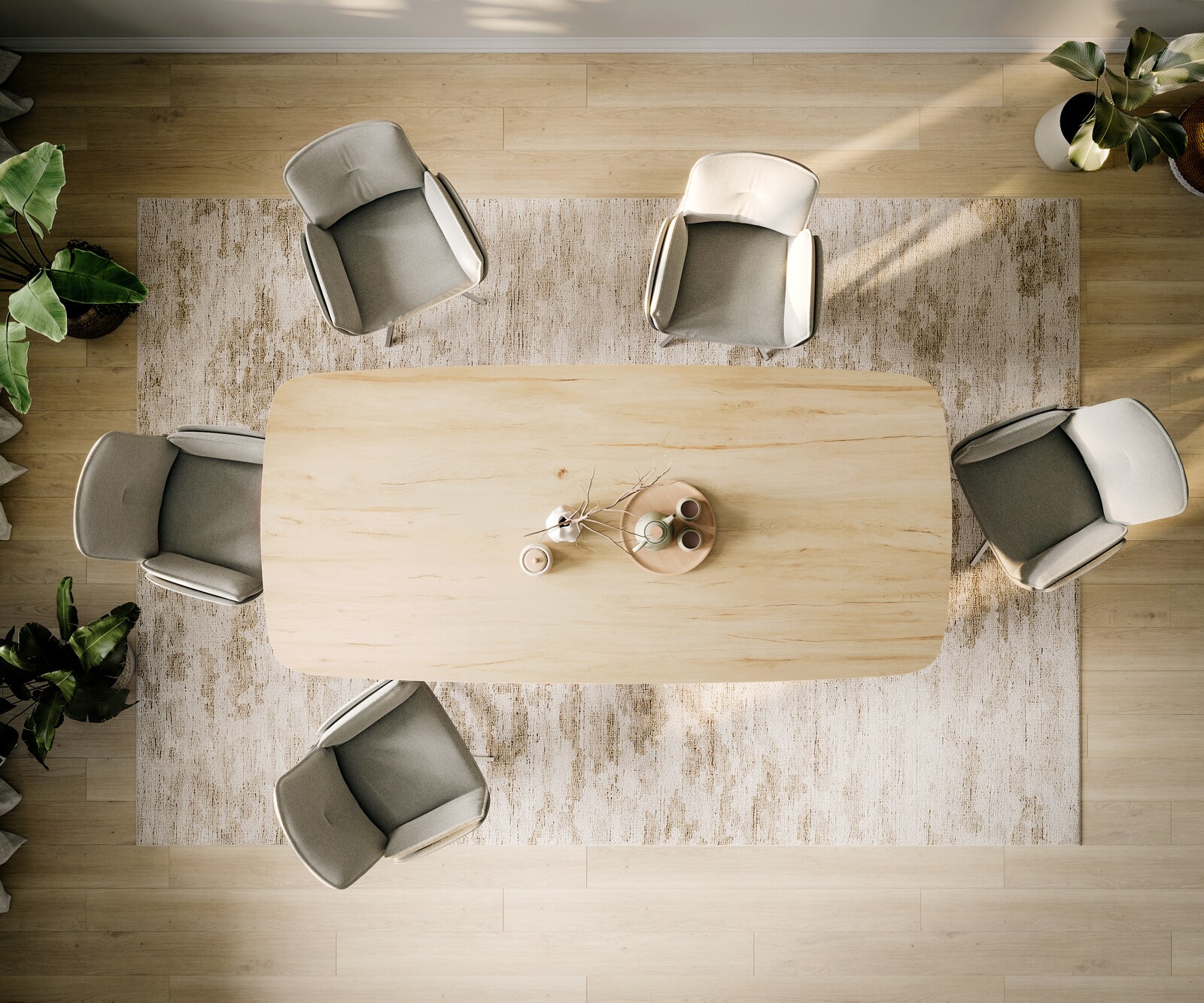 Трапезна маса Edge Boot 260x120 см, керамика Laminam „®“, цвят „Sabbia“ (дъбов), Spider, плоска стомана, неръждаема стомана 6