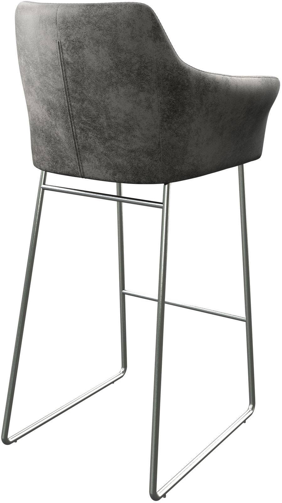 Бар стол Винтидж Сив Извити крака Неръждаема стомана Yulo-Flex 4 Бар стол Винтидж Сив Извити крака Неръждаема стомана Yulo-Flex 4