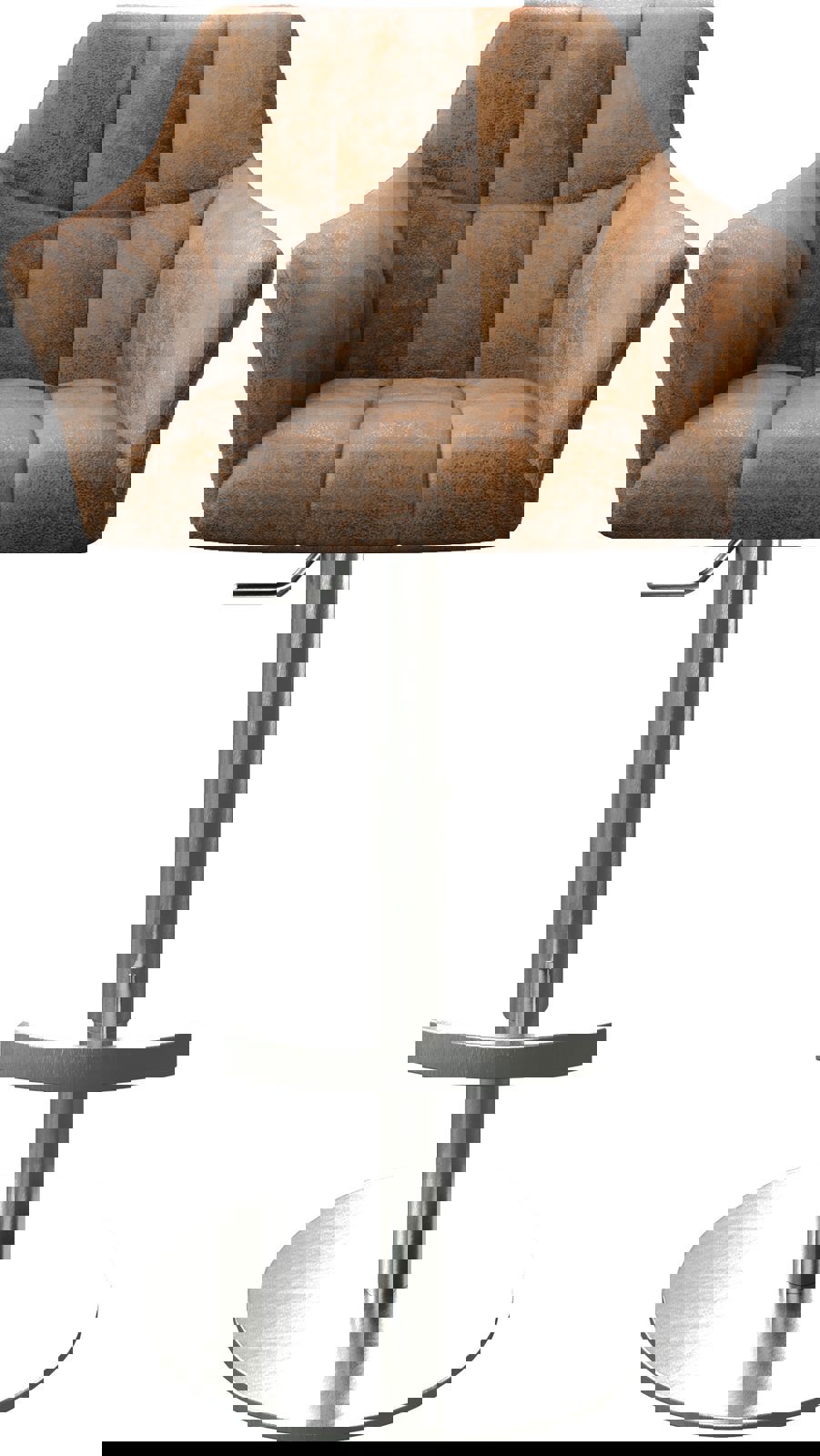 Бар стол Винтидж Кафяв Въртяща се основа с регулируема височина Неръждаема стомана Yulo-Flex 3 Бар стол Винтидж Кафяв Въртяща се основа с регулируема височина Неръждаема стомана Yulo-Flex 3