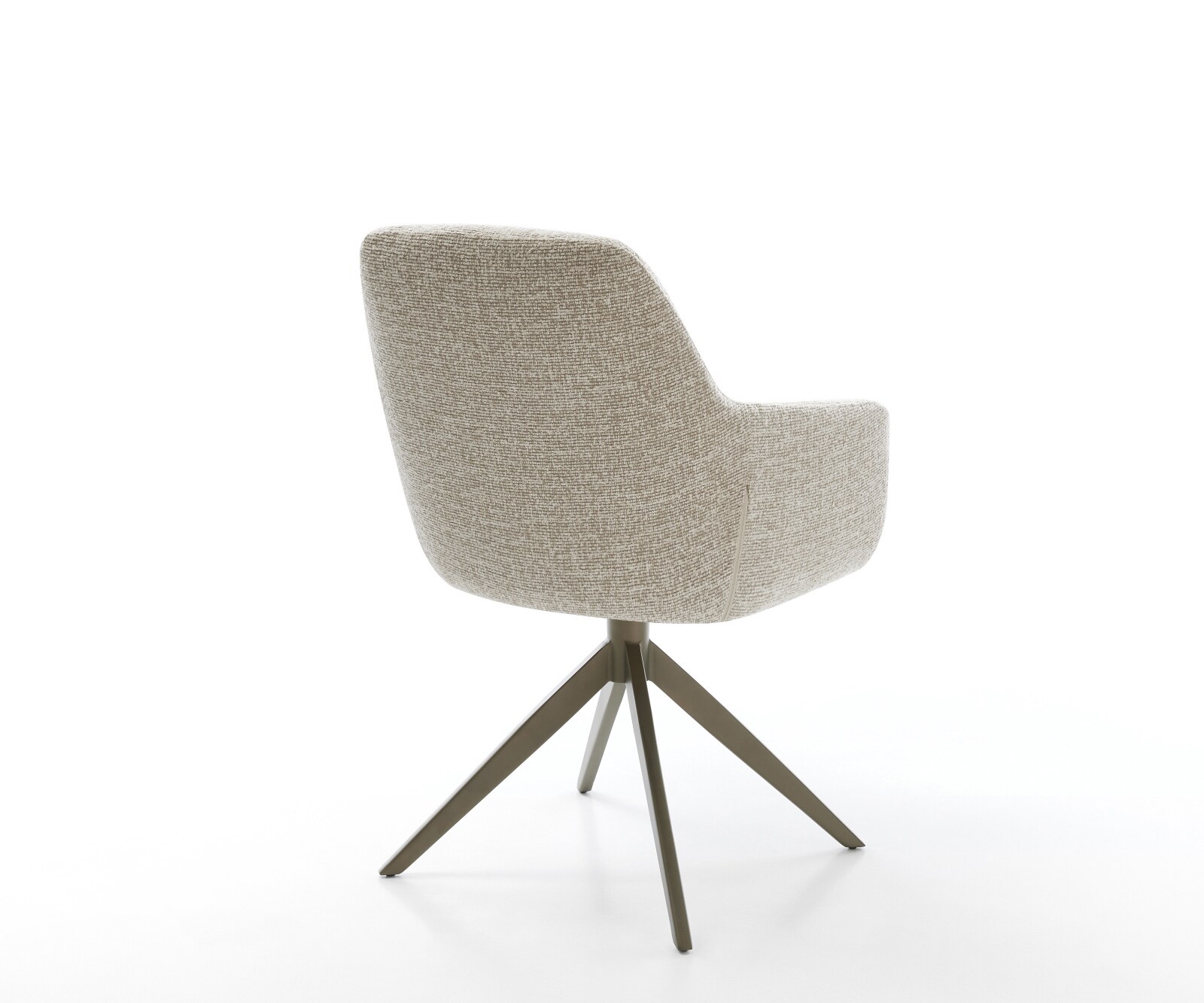 Въртящ се стол Pejo-Flex тъкан Soft Beige Кръстосана рамка широка Ефектно покритие Титаниево завъртане на 360° Люлееща се функция Ядро от джобни пружини 5