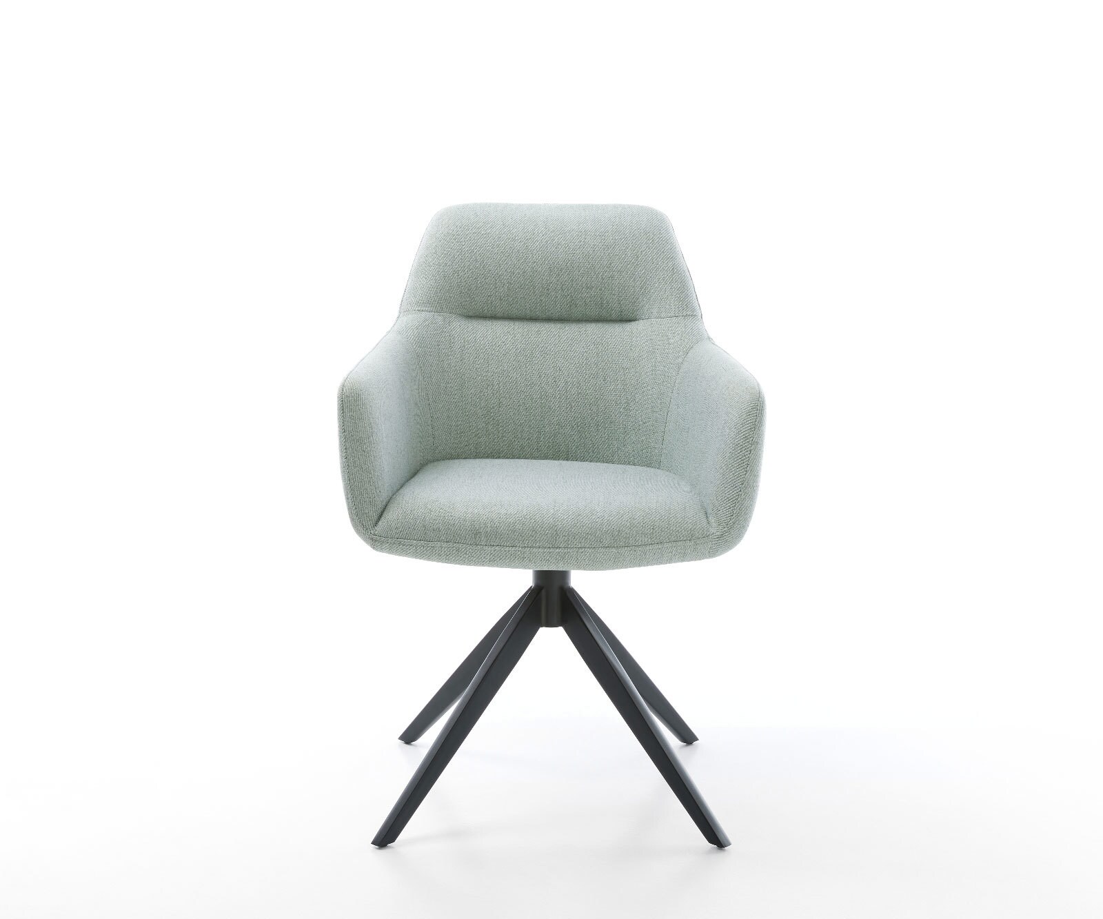 Въртящ се стол Pejo-Flex Stripes Mint Кръстосана рамка широка Черно 360° въртене Люлееща се функция Ядро от джобни пружини 1