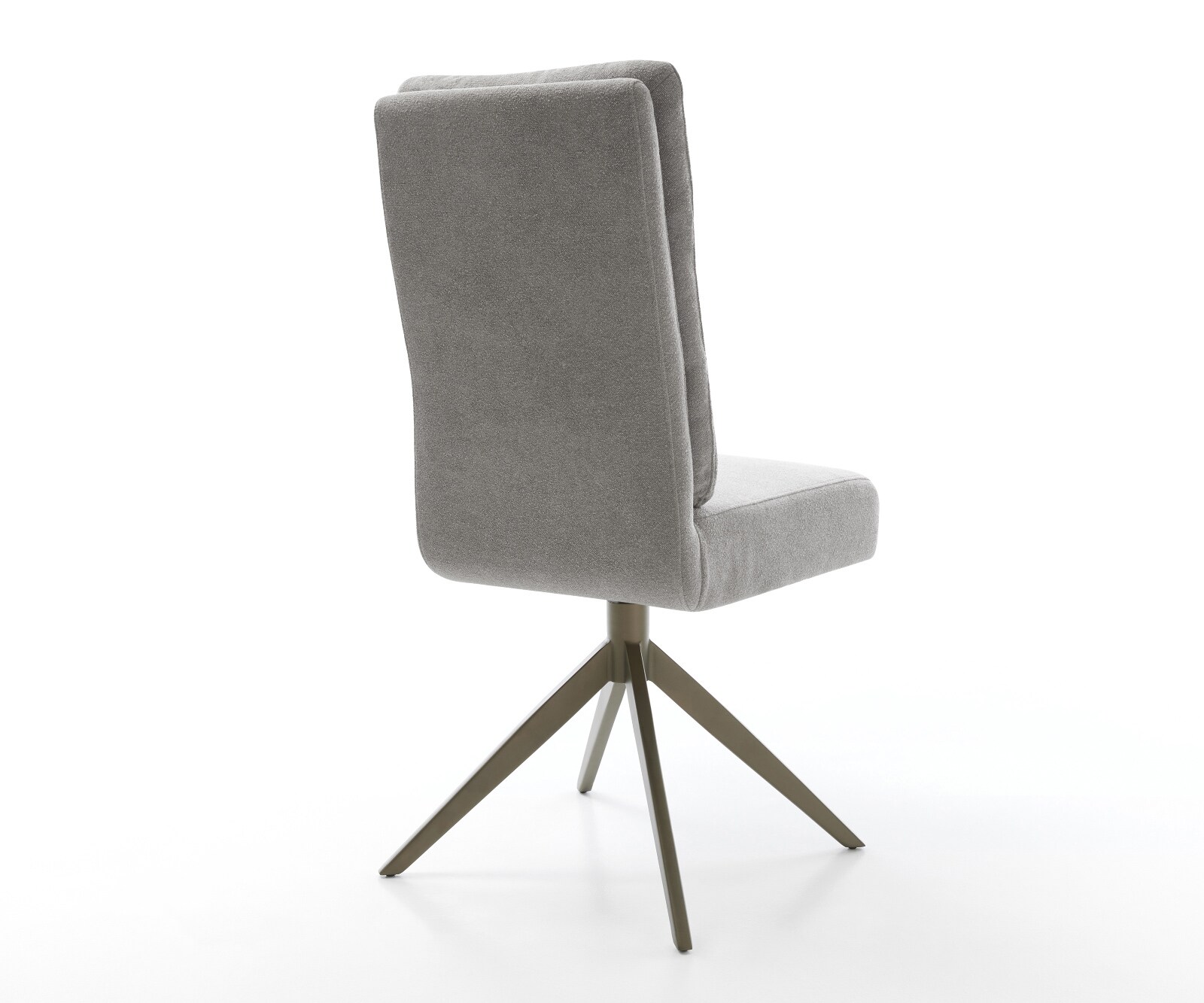 Въртящ се стол Pela-Flex текстурирана тъкан мека сива кръстосана рамка покритие с широк ефект титан 360° въртяща се люлееща се функция сърцевина от джобни пружини 5