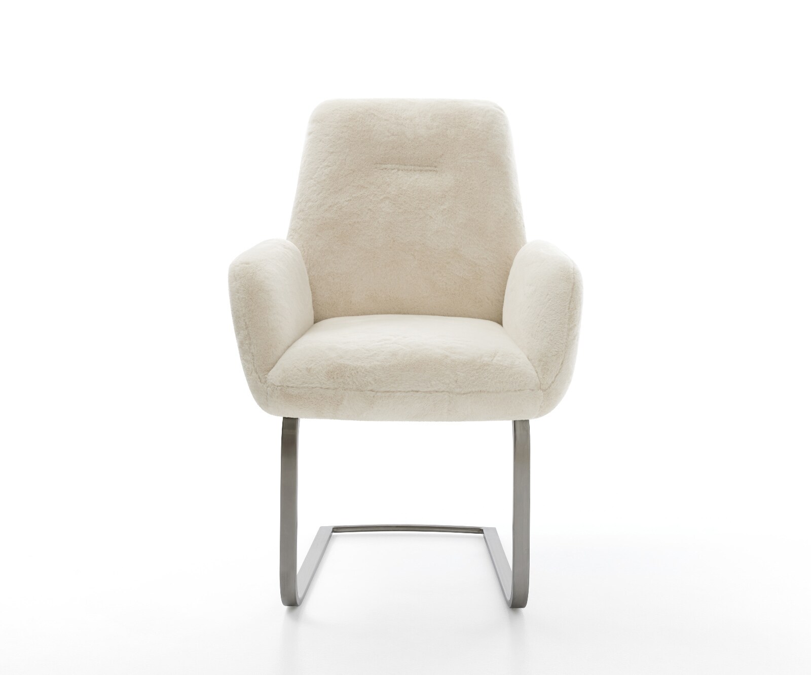 Стол с конзола Zoa-Flex плюшен крем-бял Стол с конзола плосък графит с джобни пружини 2