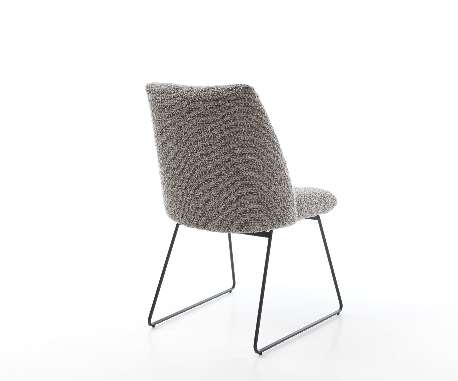 Трапезен стол Букле СребристСив Извити крака Черен Покет пружина Elso-Flex 5