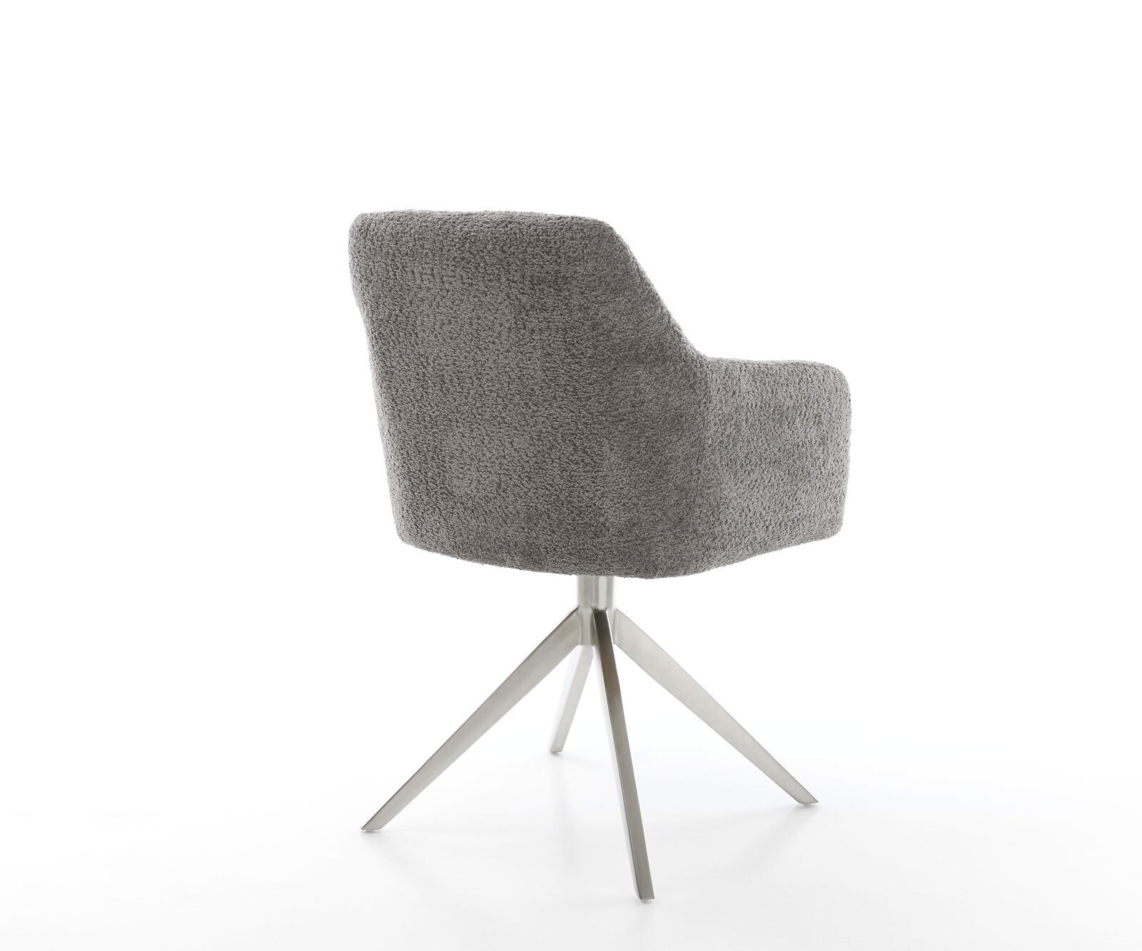 Врътящ се стол Букле Сив Конус крак плосък Неръждаема стомана 360° въртящ се Greg-Flex 5