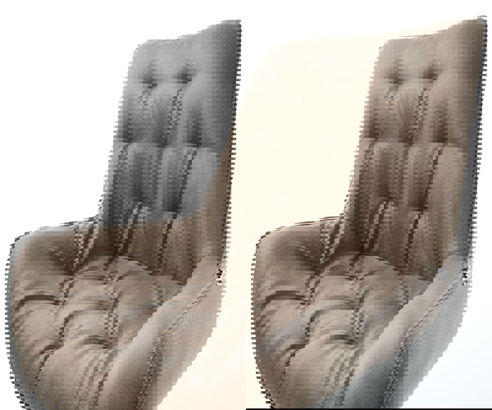 Врътящ се стол Таупе Винтидж Конус крак плосък Неръждаема стомана 360° въртящ се Taimi-Flex 4