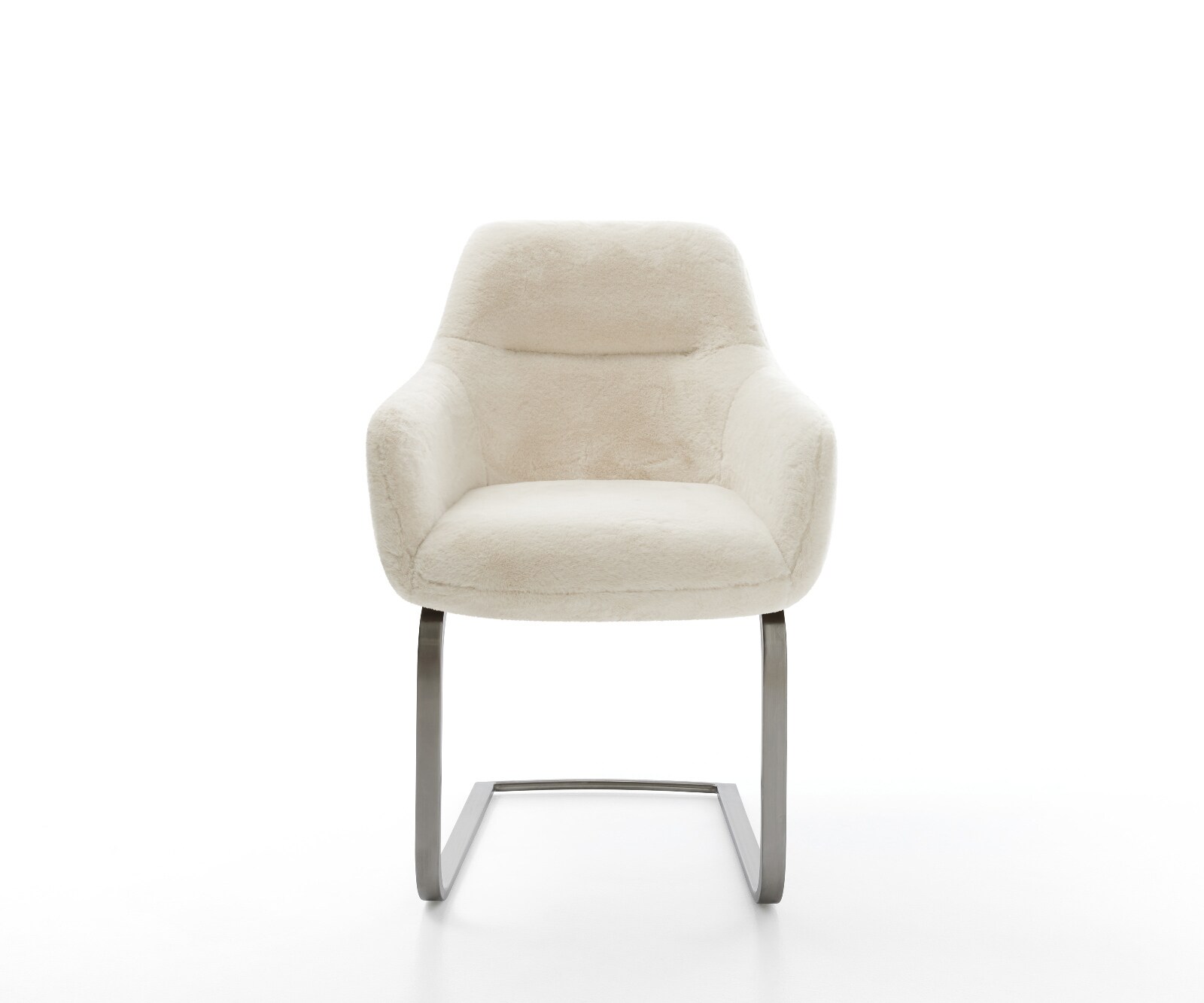 Стол с конзола Pejo-Flex плюшен кремаво-бял Стол с конзола плосък графит с джобни пружини 2