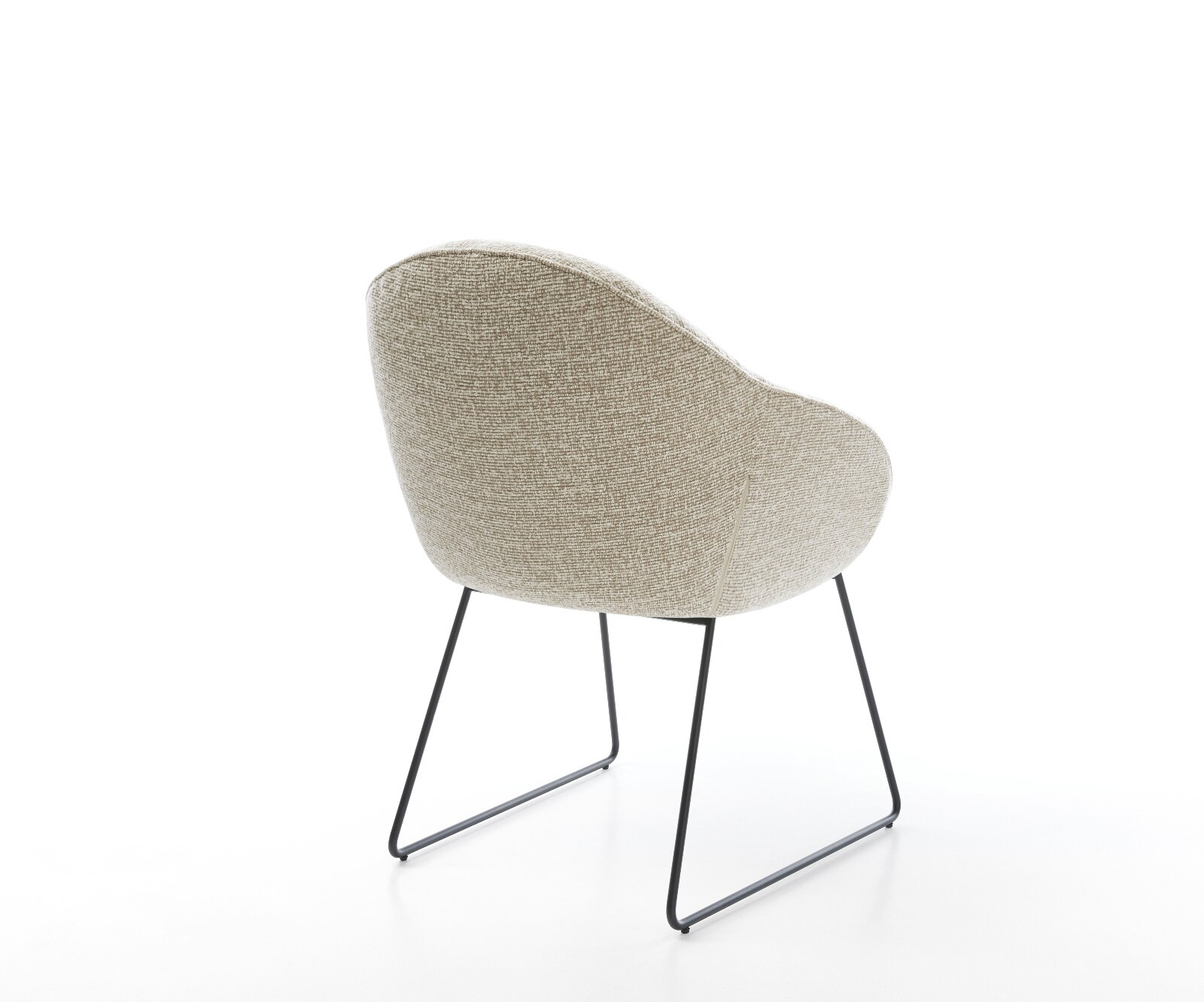 Трапезен стол Gaio-Flex Тъкан Soft Beige Основа за шейни Black 5