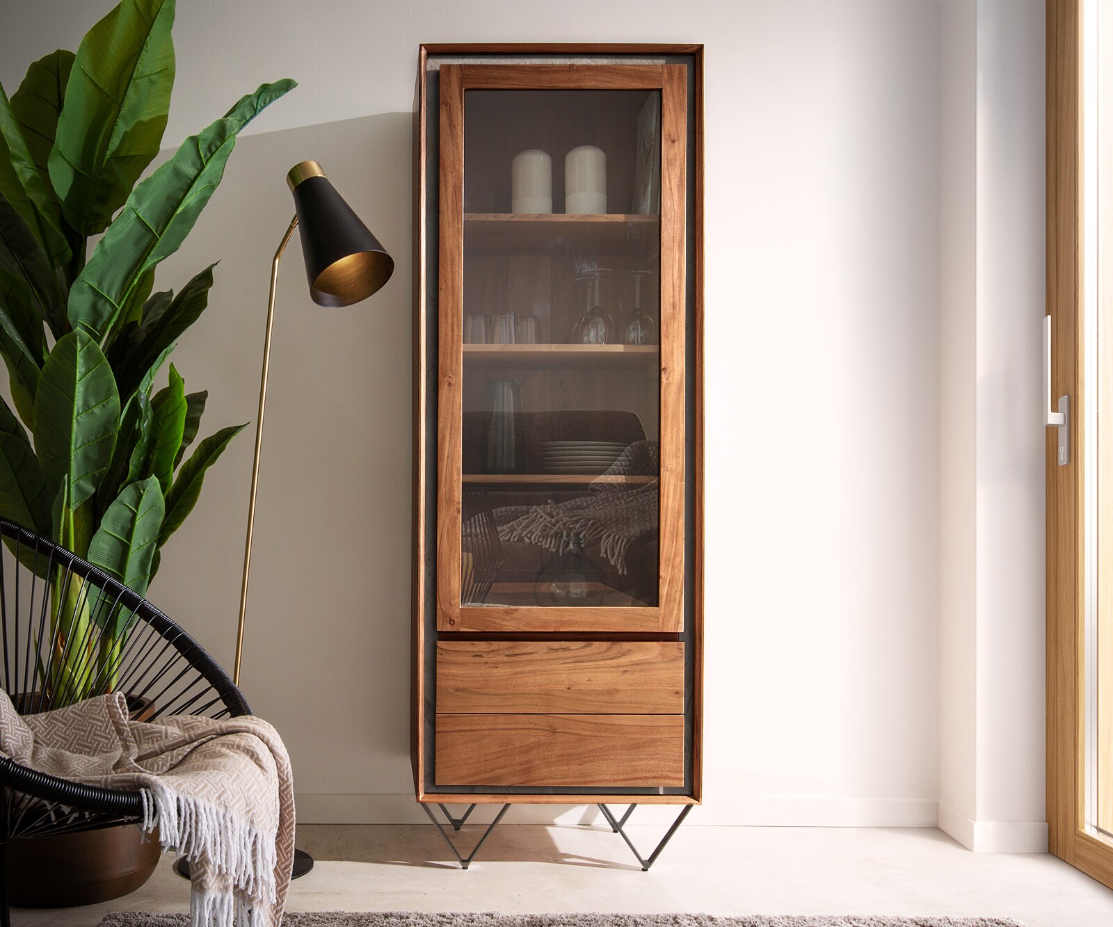 55x180 cm Акация Кафяв каменен фурнир 1 Врата 2 Чекмеджета V-Крак Черен Stonegrace 1  55x180 cm Акация Кафяв каменен фурнир 1 Врата 2 Чекмеджета V-Крак Черен Stonegrace 1