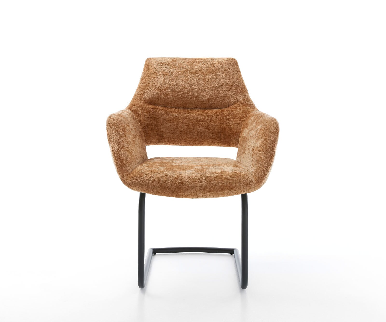 Люлеещ стол с подлакътници Шенил Ръжда Конзолен крак кръгъл Черен Yago-Flex 1 Люлеещ стол с подлакътници Шенил Ръжда Конзолен крак кръгъл Черен Yago-Flex 1