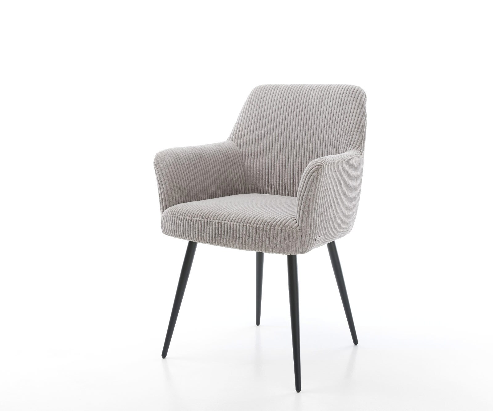 Стол Корд Сребристосив 4-крака Прави Черни Покет пружина Xana-Flex 1