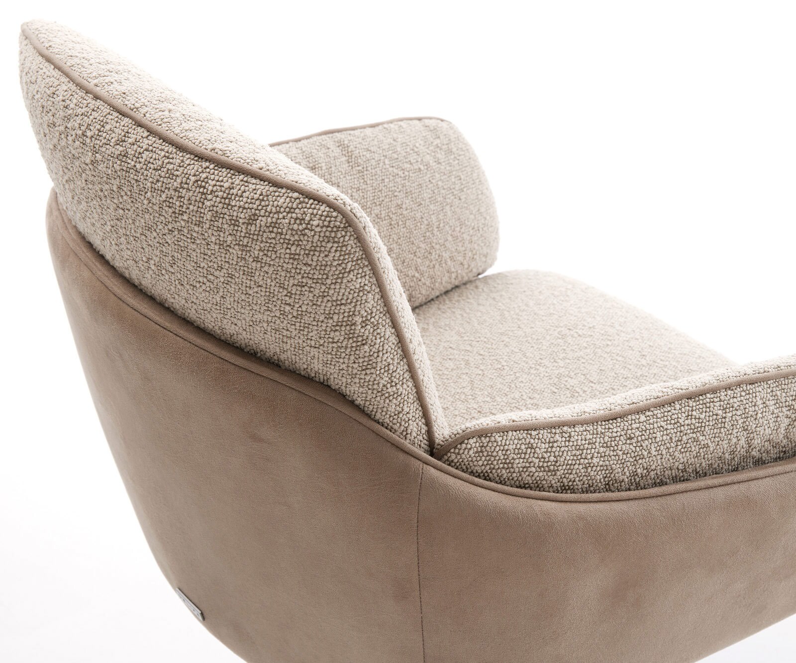 Въртящ се стол Luan-Flex с подлакътници Материал микс кал Графитна основа Въртене на 360° Люлееща се функция 4