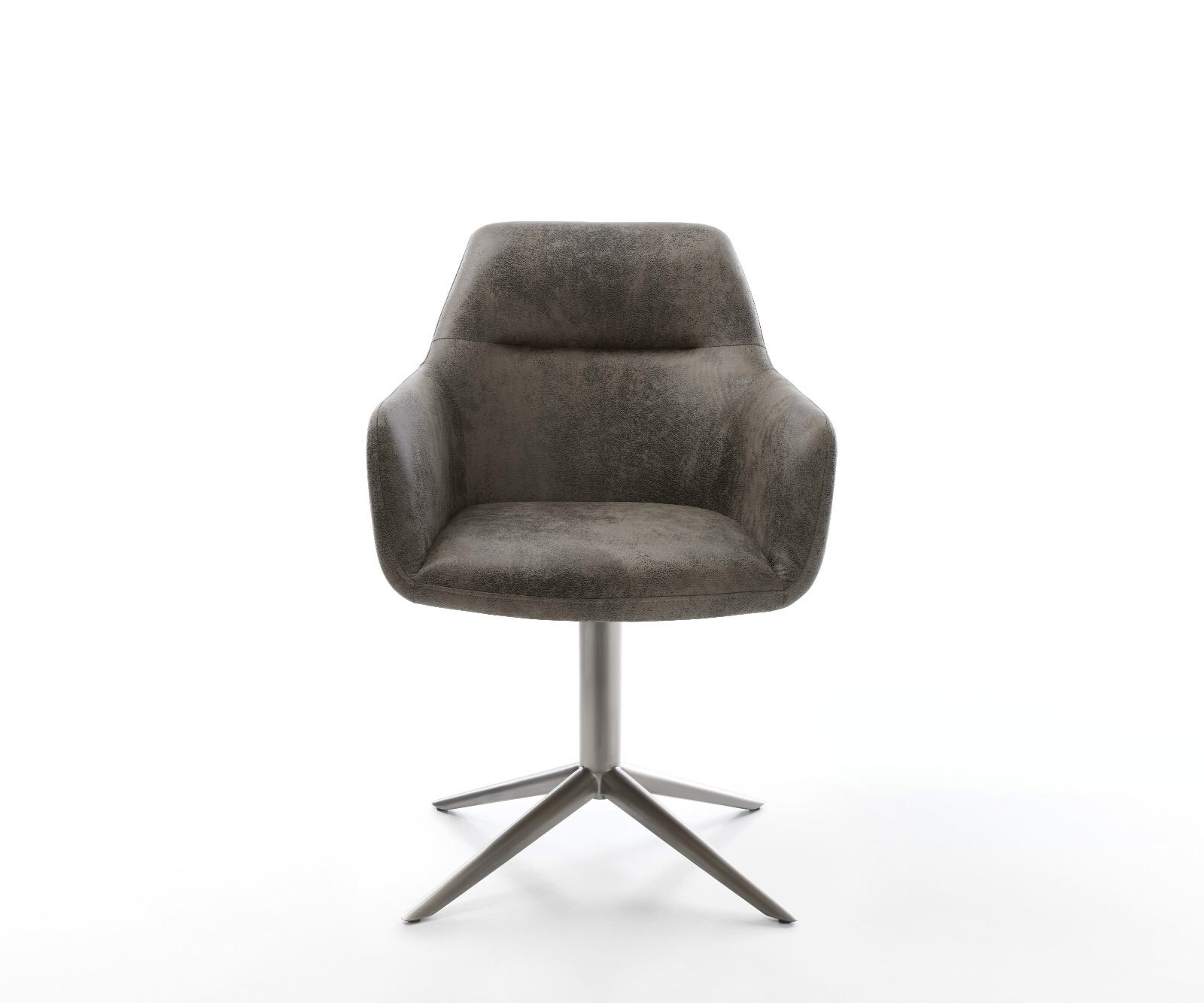 Въртящ се стол Pejo-Flex микрофибър сив антична основа графит 360° въртяща се люлееща се функция сърцевина от джобни пружини 2