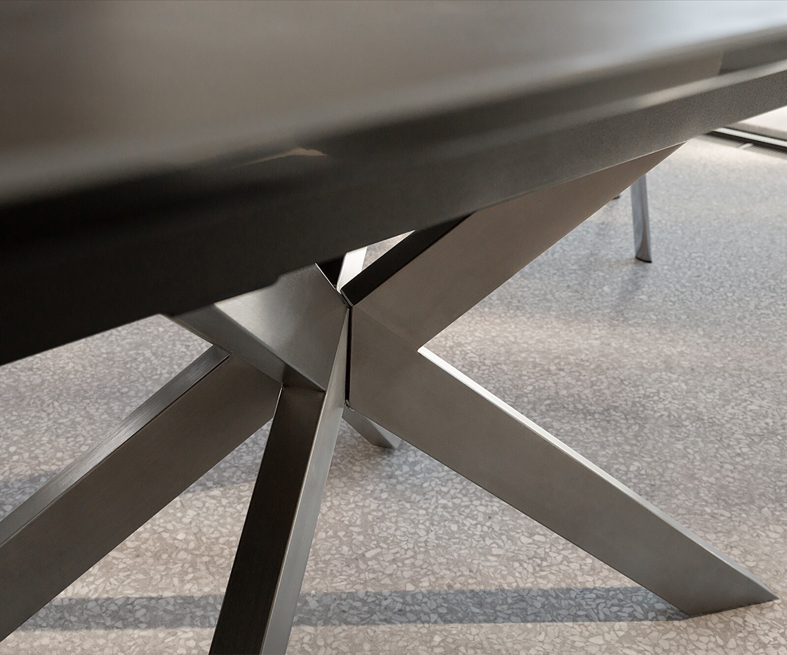 Маса 160/200x90 cm Keramik Кафяв Неръждаема стомана разтегателна Daven 7