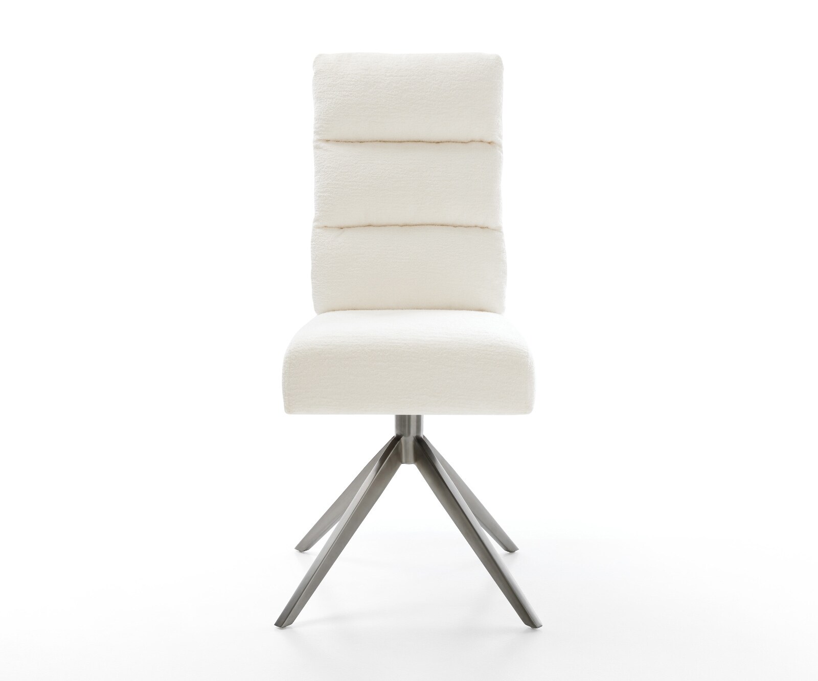 Въртящ се стол Pela-Flex Bouclé Soft Beige Кръстосана рамка широка Графит Въртене на 360° Люлееща се функция Ядро от джобни пружини 2