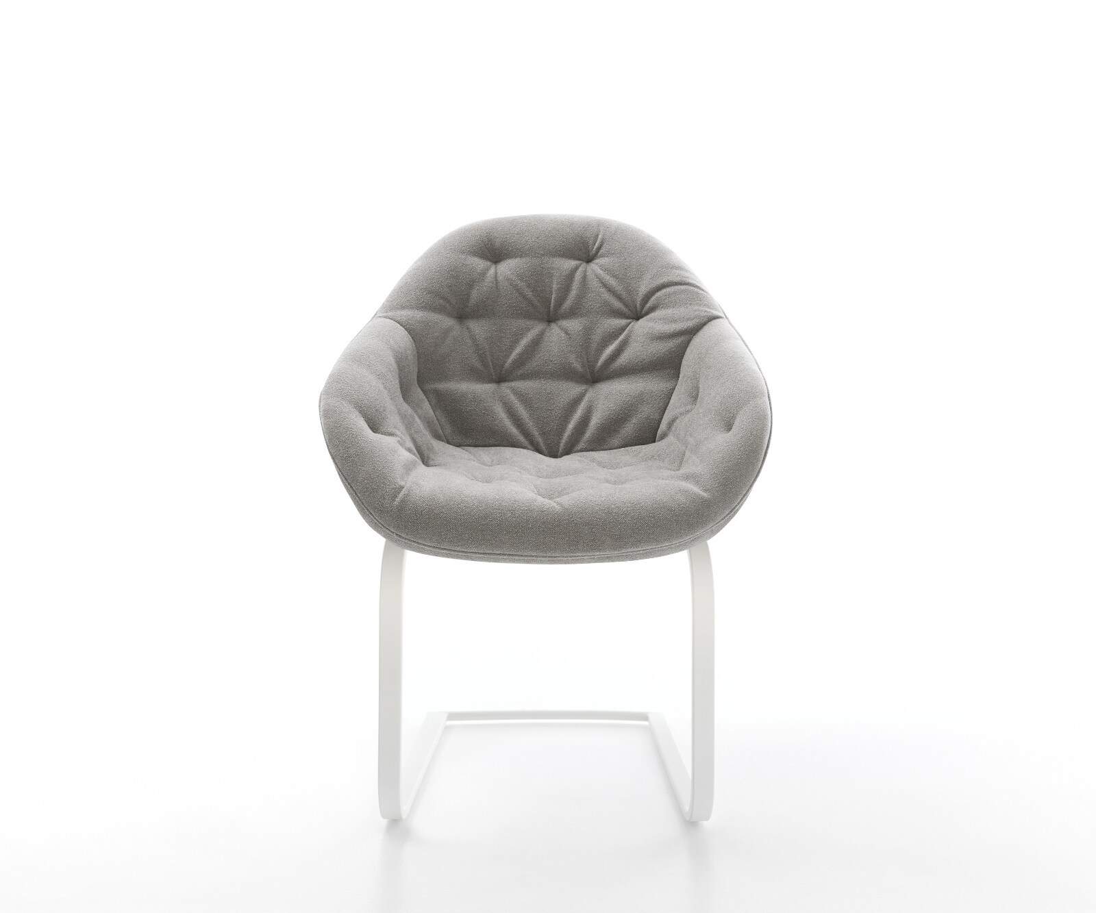 Gaio-Flex конзолен стол текстуриран плат меко сиво плосък конзолен стол бял 2