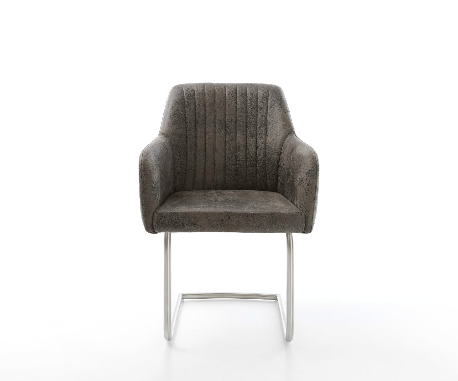 Люлеещ стол Сив Антик Конзолен крак кръгъл Неръждаема стомана Greg-Flex 2