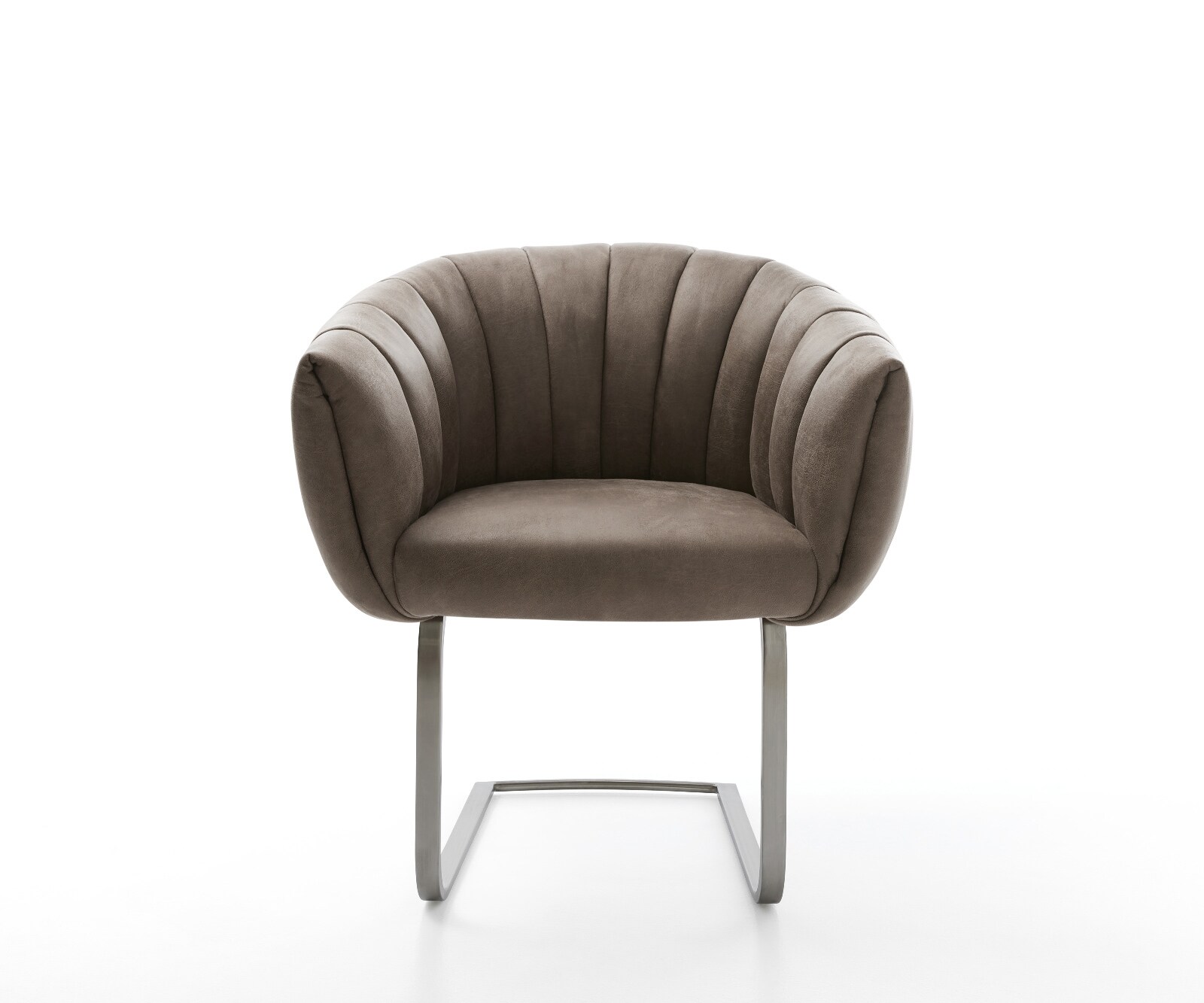 Конзолен стол Jada-Flex микрофибър сив, стол с конзола плосък графит джоб пружина сърцевина 1